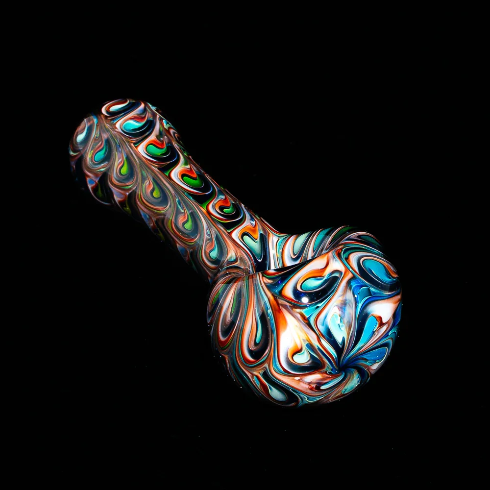 Izlow Glass - Cobalt Peacock Spoon - Image 2