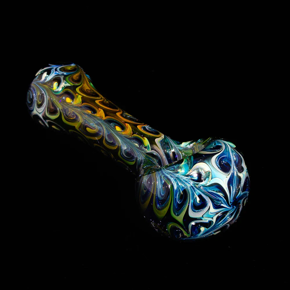 Izlow Glass - Colbat Fumed Paisley Spoon - Image 2
