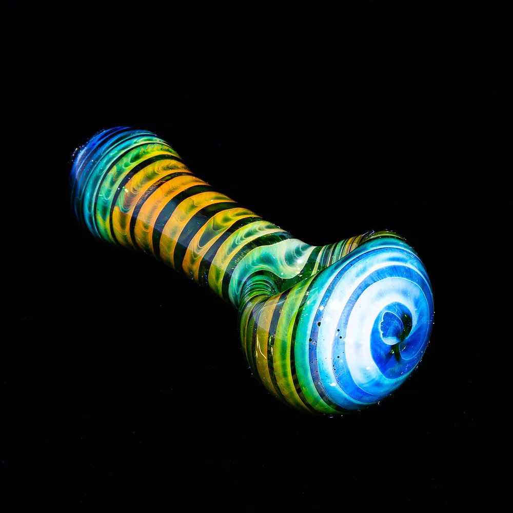 Izlow Glass - Green Fumed Coil Spoon - Image 2