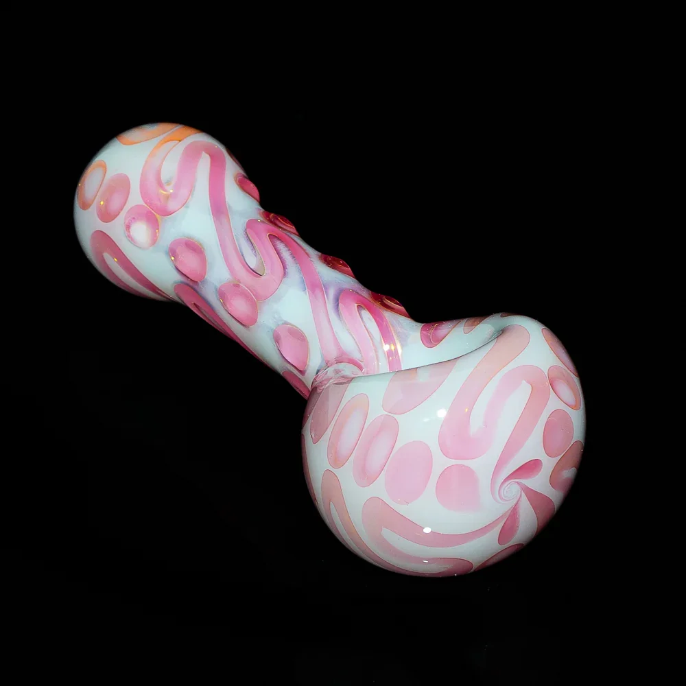 Izlow Glass - Pink Scribble Spoon - Image 2