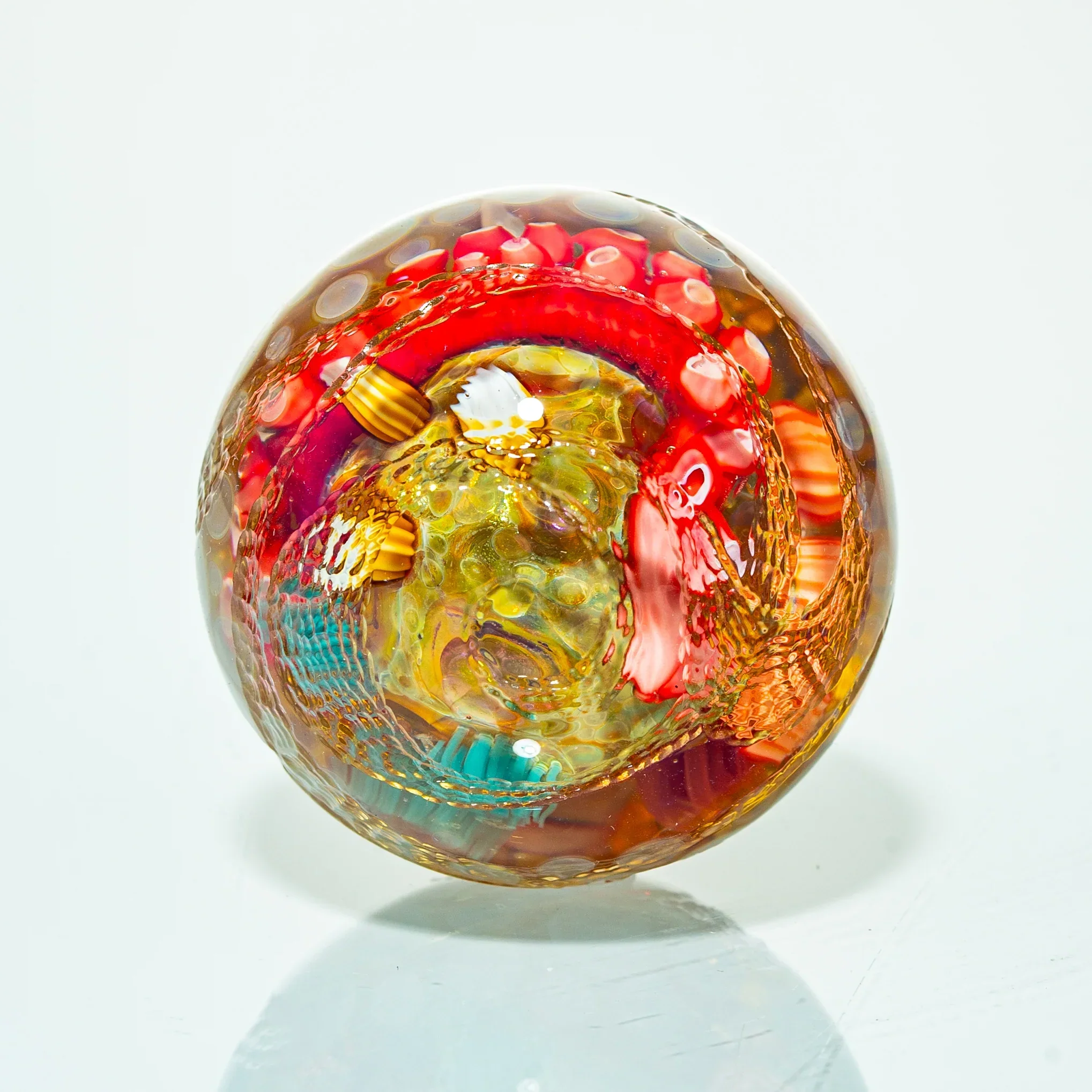 Delong Glass - Bioluminescent Tidepool 38MM Marble - Image 2