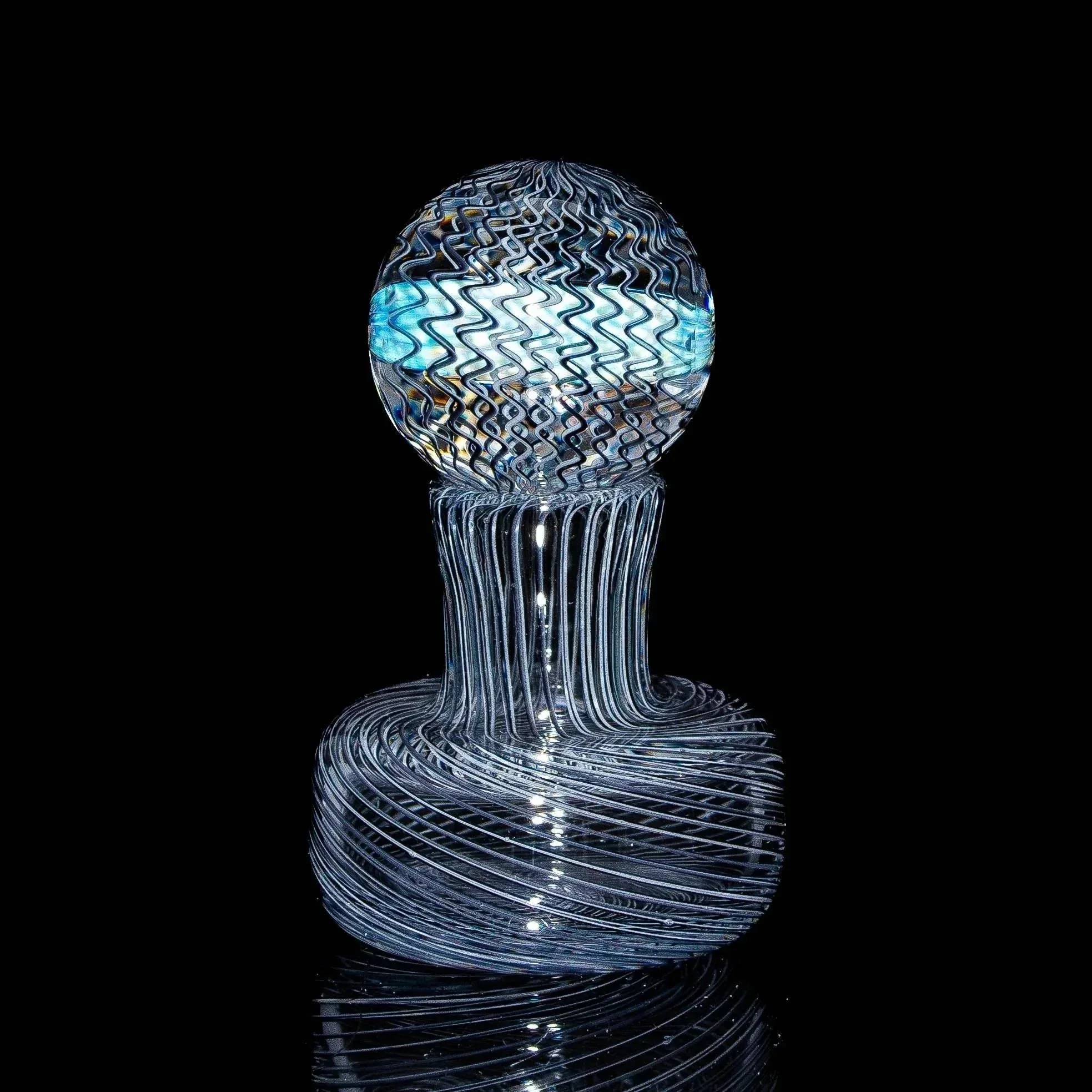Jareds Glass - Wig Wag Tunnel 25MM Marble - Image 3