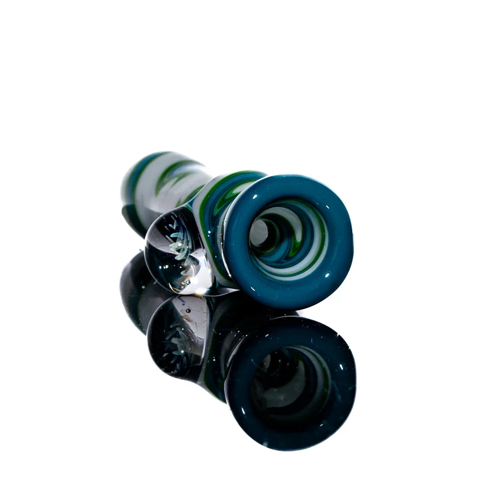 Jon Rickert - Teal, Green, & White Linework Chillum - Image 2