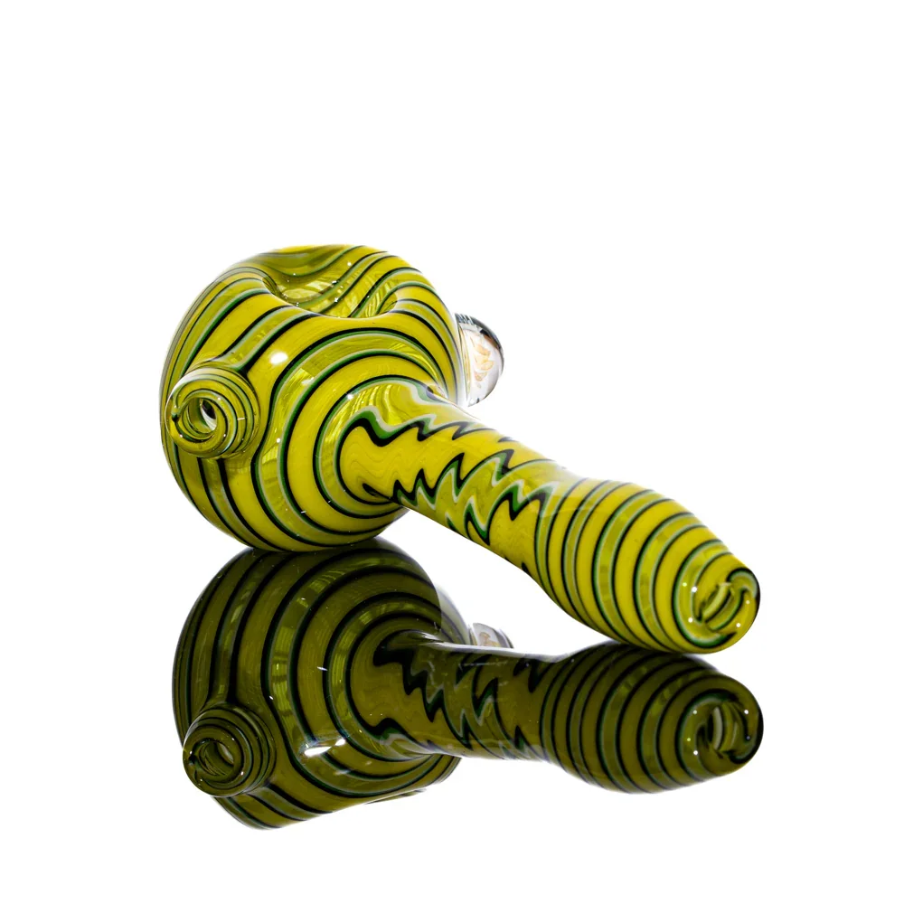 Jon Rickert - Yellow, White, & Black Linework Spoon - Image 2