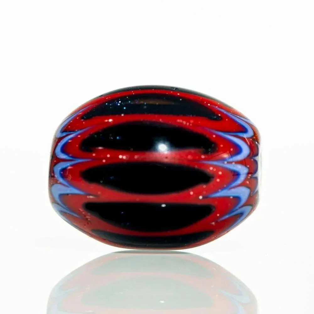 Kevin O'Grady - Red & Black Chevron Marquise Bead - Image 2