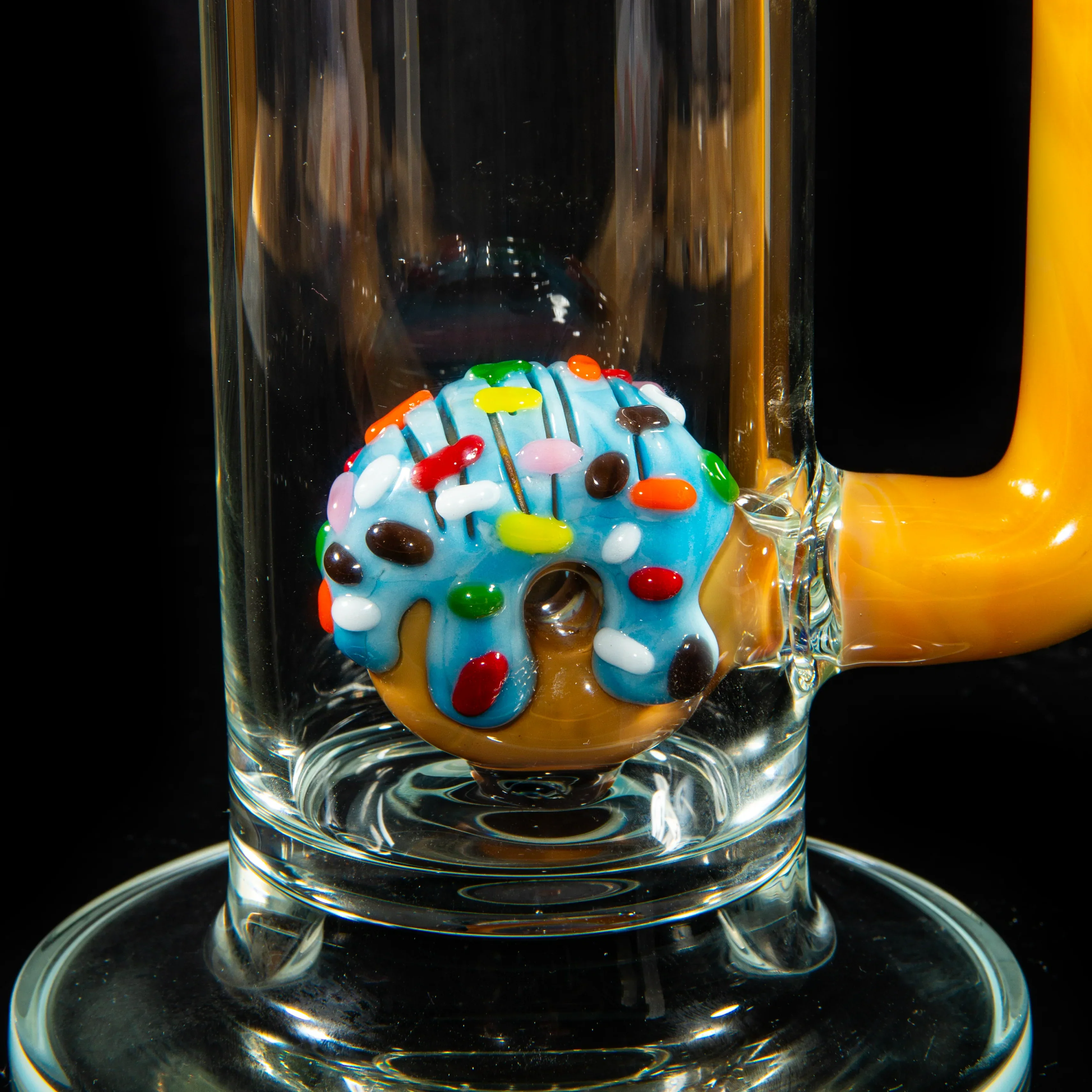 KGB Glass - Blue Raspberry Drip & Rainbow Sprinkles Donut Tube - Image 4