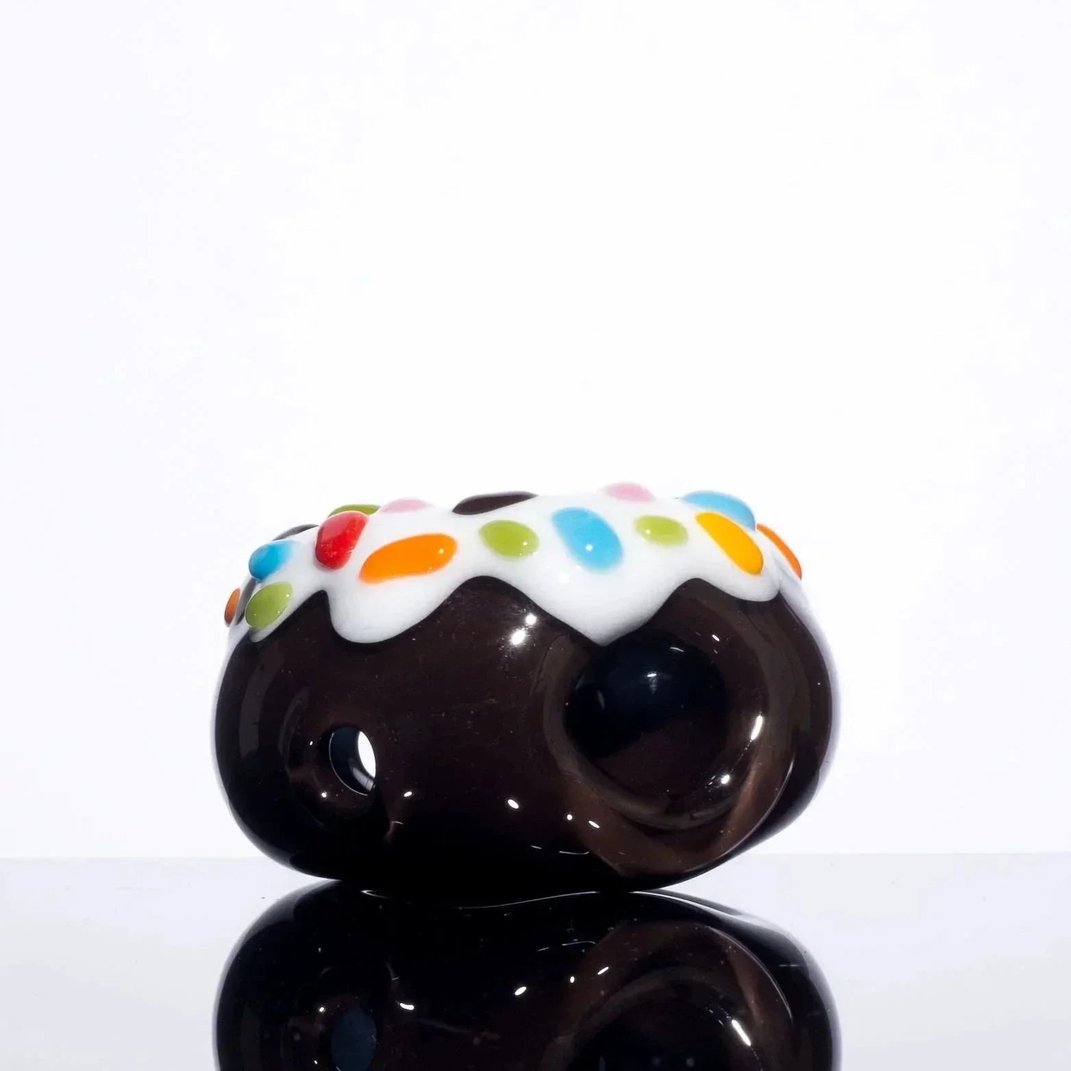 KGB Glass - Chocolate w/ Vanilla Frosted Sprinkles Mini Donut Pipe - Image 5