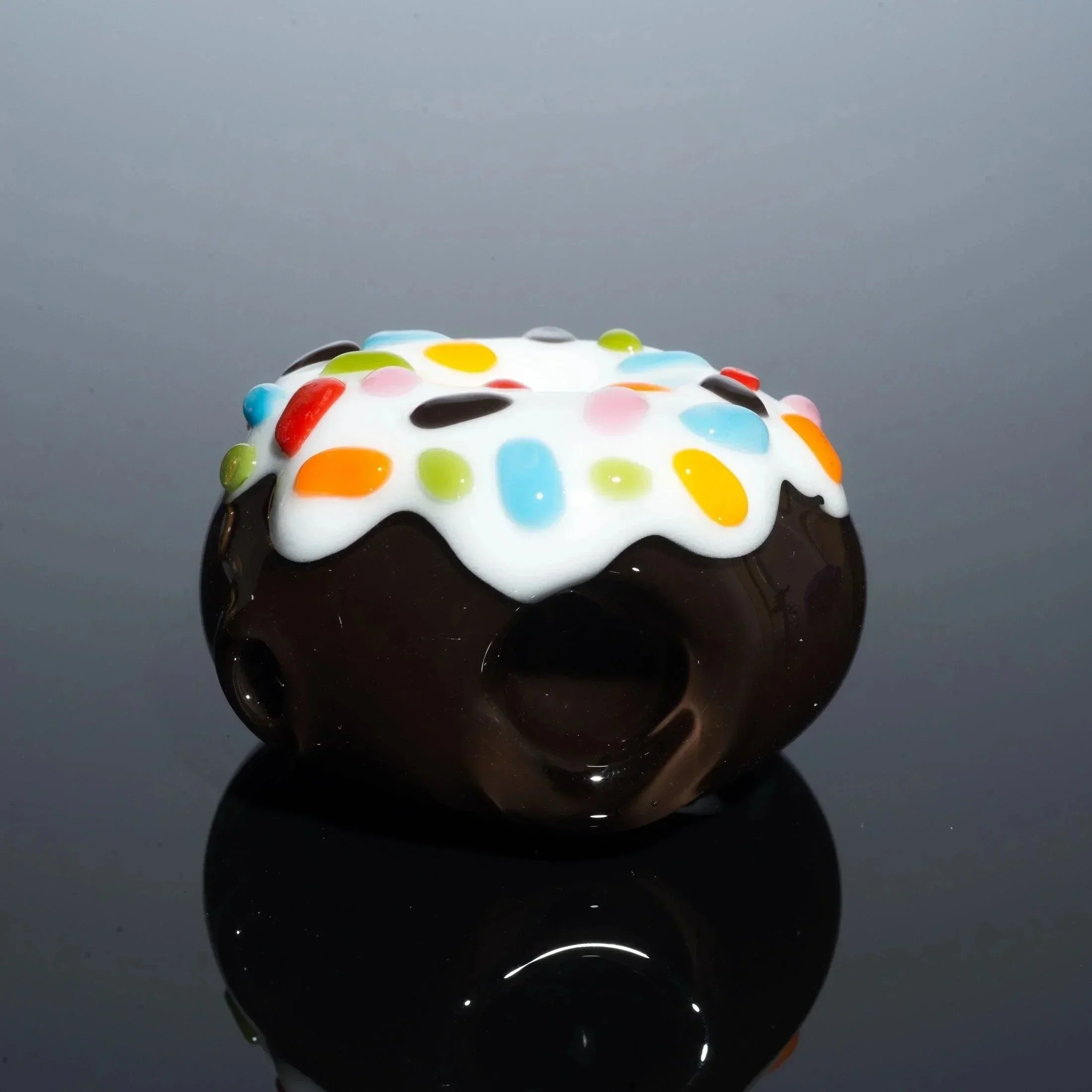 KGB Glass - Chocolate w/ Vanilla Frosted Sprinkles Mini Donut Pipe - Image 6