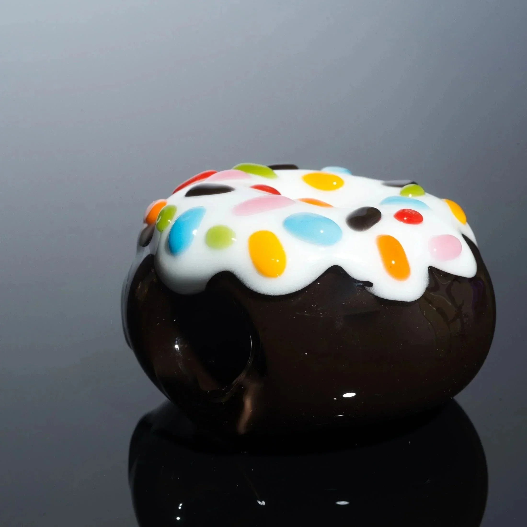 KGB Glass - Chocolate w/ Vanilla Frosted Sprinkles Mini Donut Pipe - Image 7