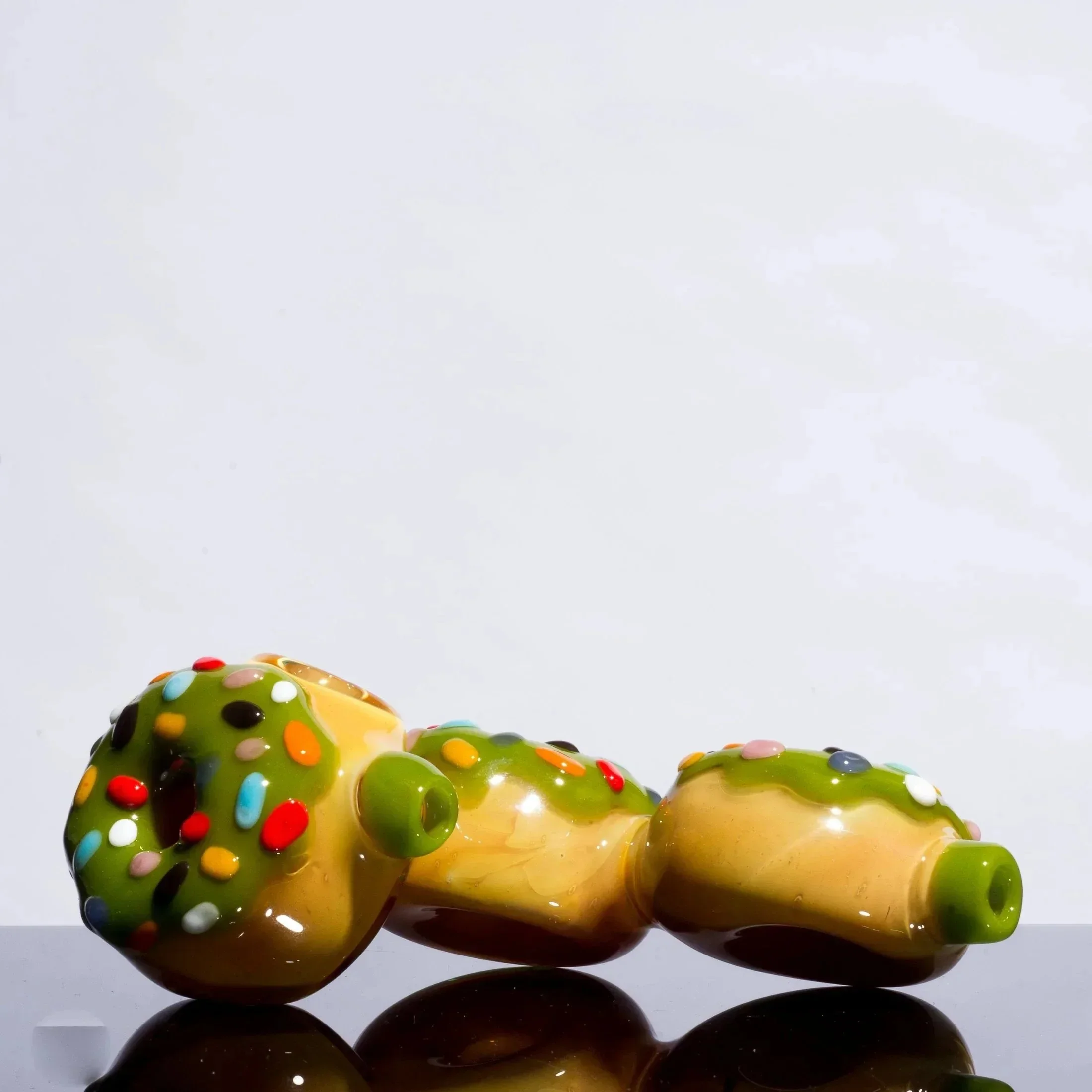 KGB Glass - Pistachio Frosted Sprinkles Donut Cluster - Image 11
