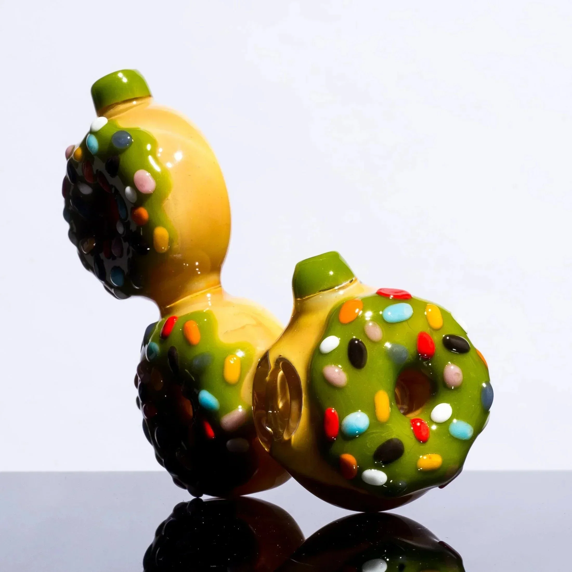 KGB Glass - Pistachio Frosted Sprinkles Donut Cluster - Image 14