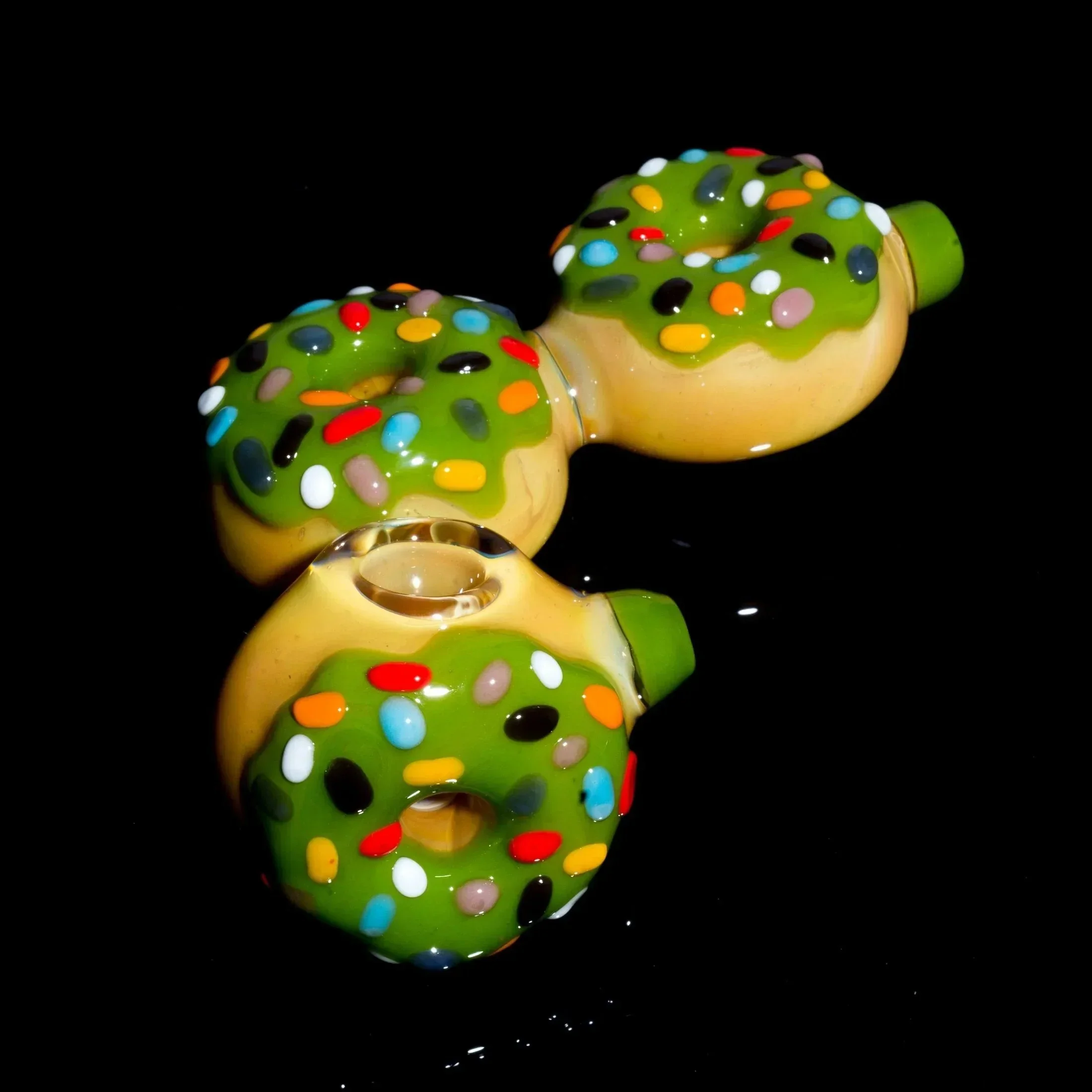 KGB Glass - Pistachio Frosted Sprinkles Donut Cluster - Image 4
