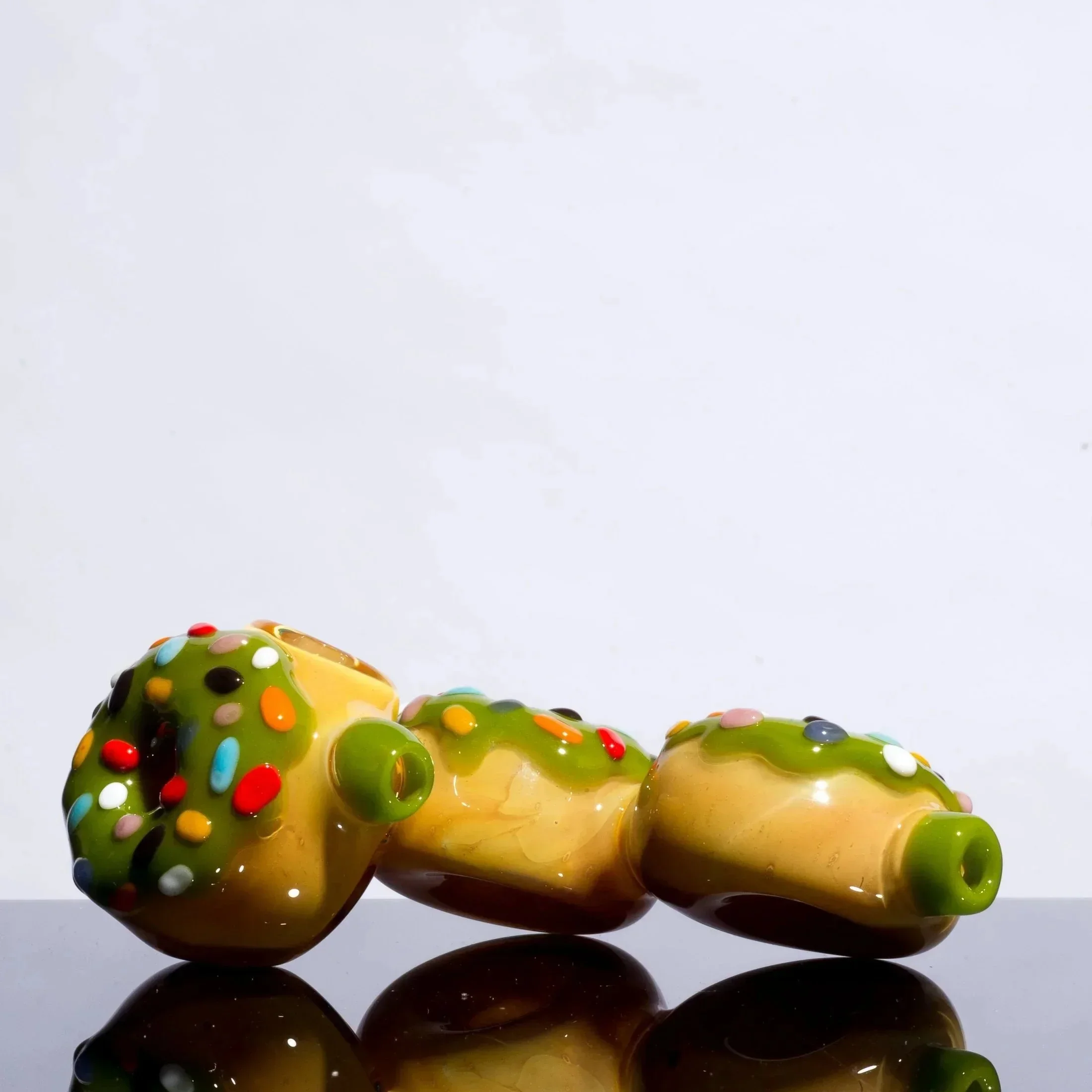 KGB Glass - Pistachio Frosted Sprinkles Donut Cluster - Image 5
