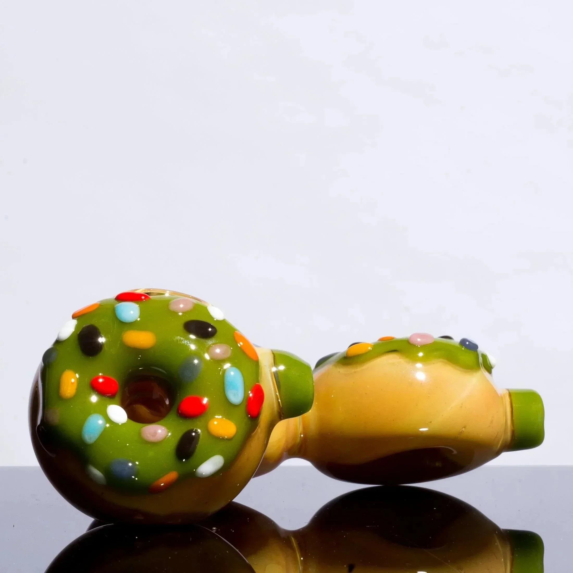 KGB Glass - Pistachio Frosted Sprinkles Donut Cluster - Image 6