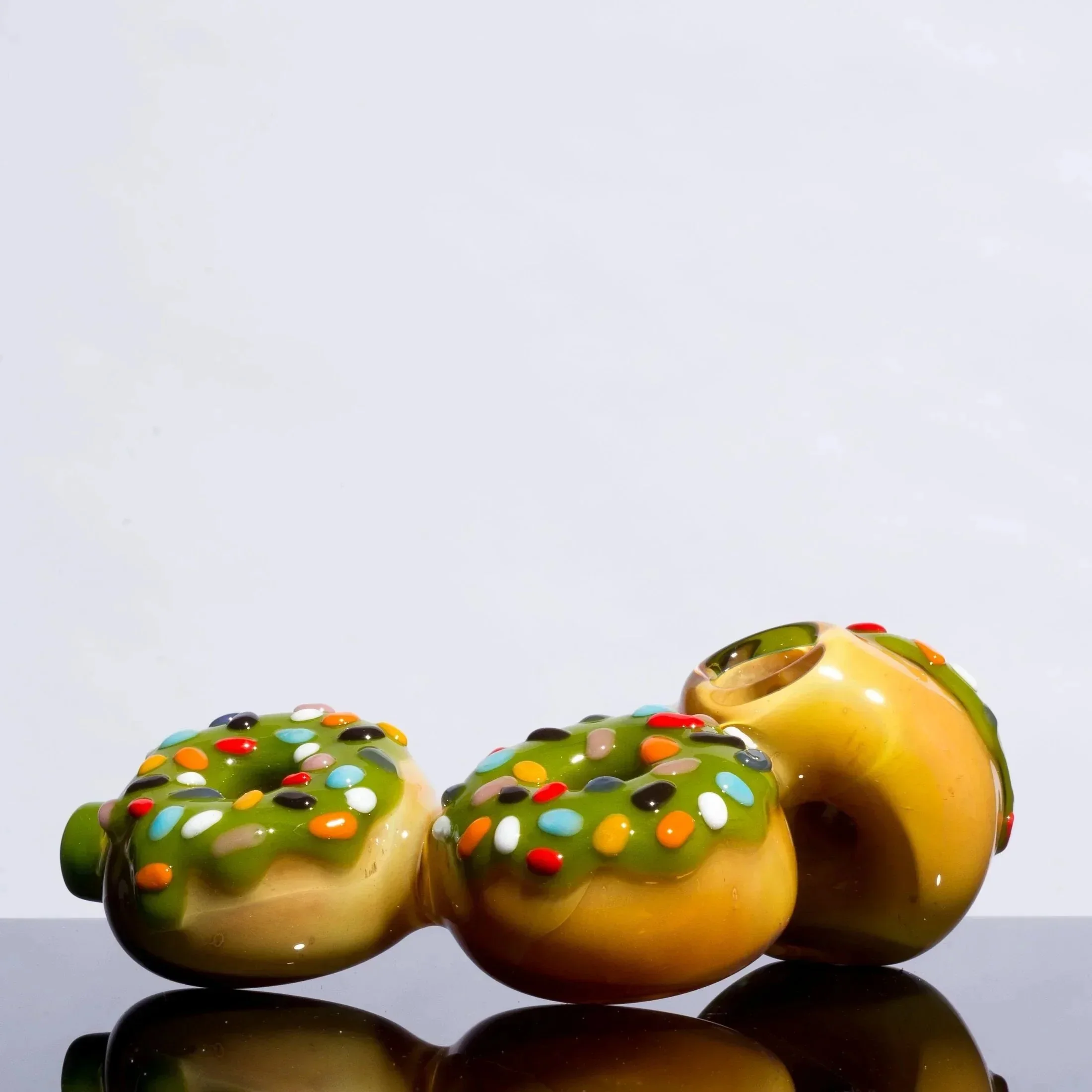 KGB Glass - Pistachio Frosted Sprinkles Donut Cluster - Image 8