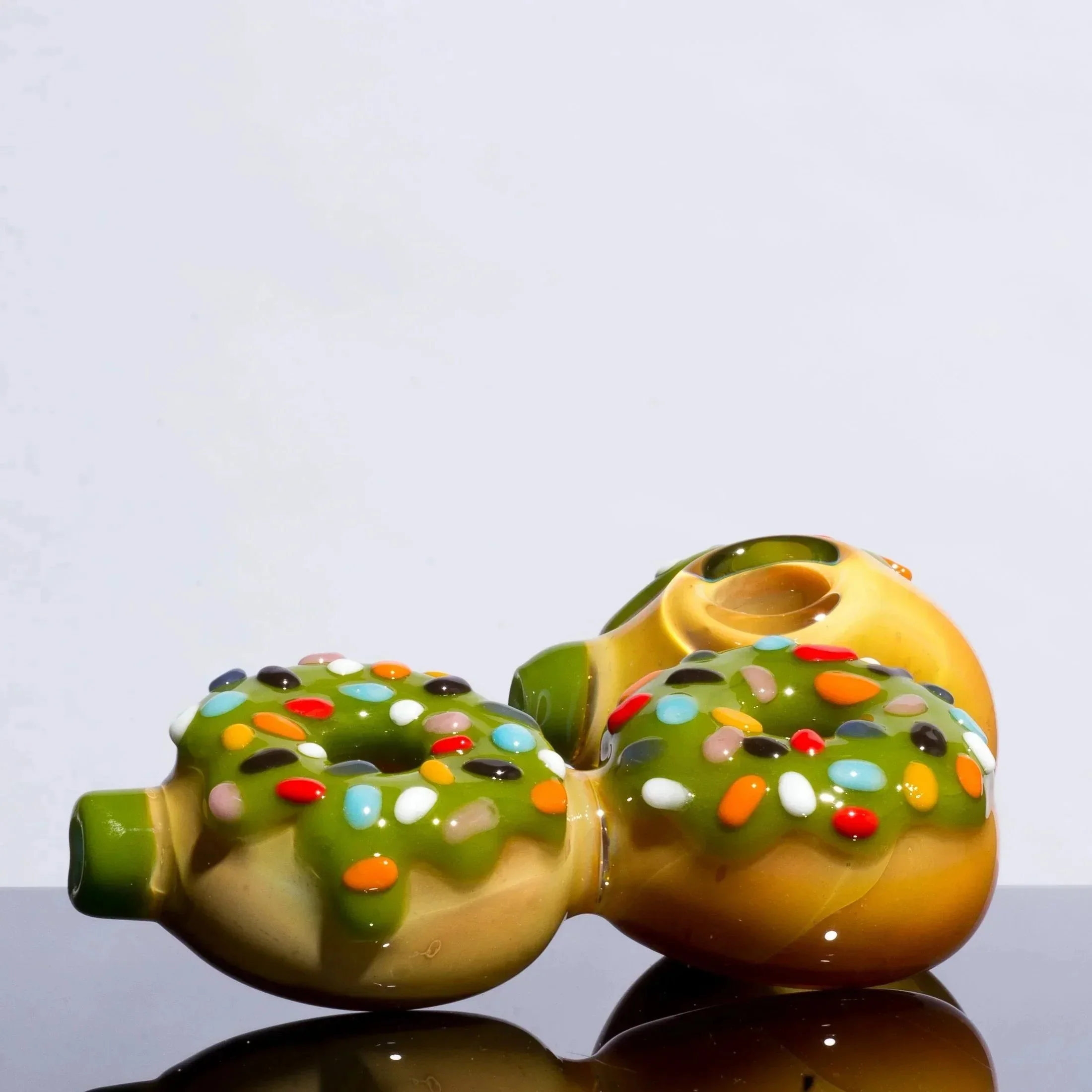 KGB Glass - Pistachio Frosted Sprinkles Donut Cluster - Image 9