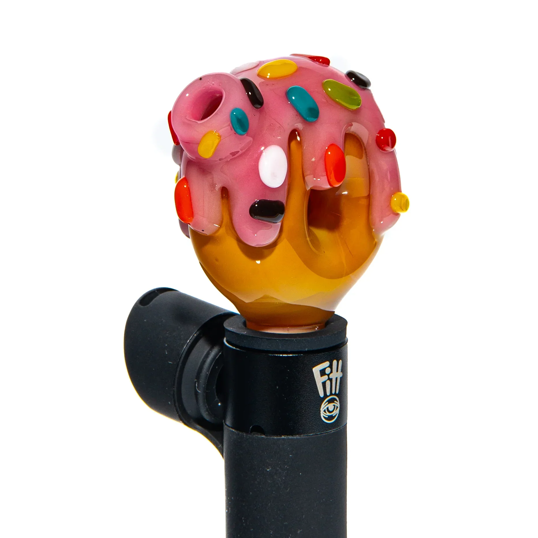 KGB Glass - Strawberry Drip & Rainbow Sprinkles Donut Pivot Mouthpiece - Image 2