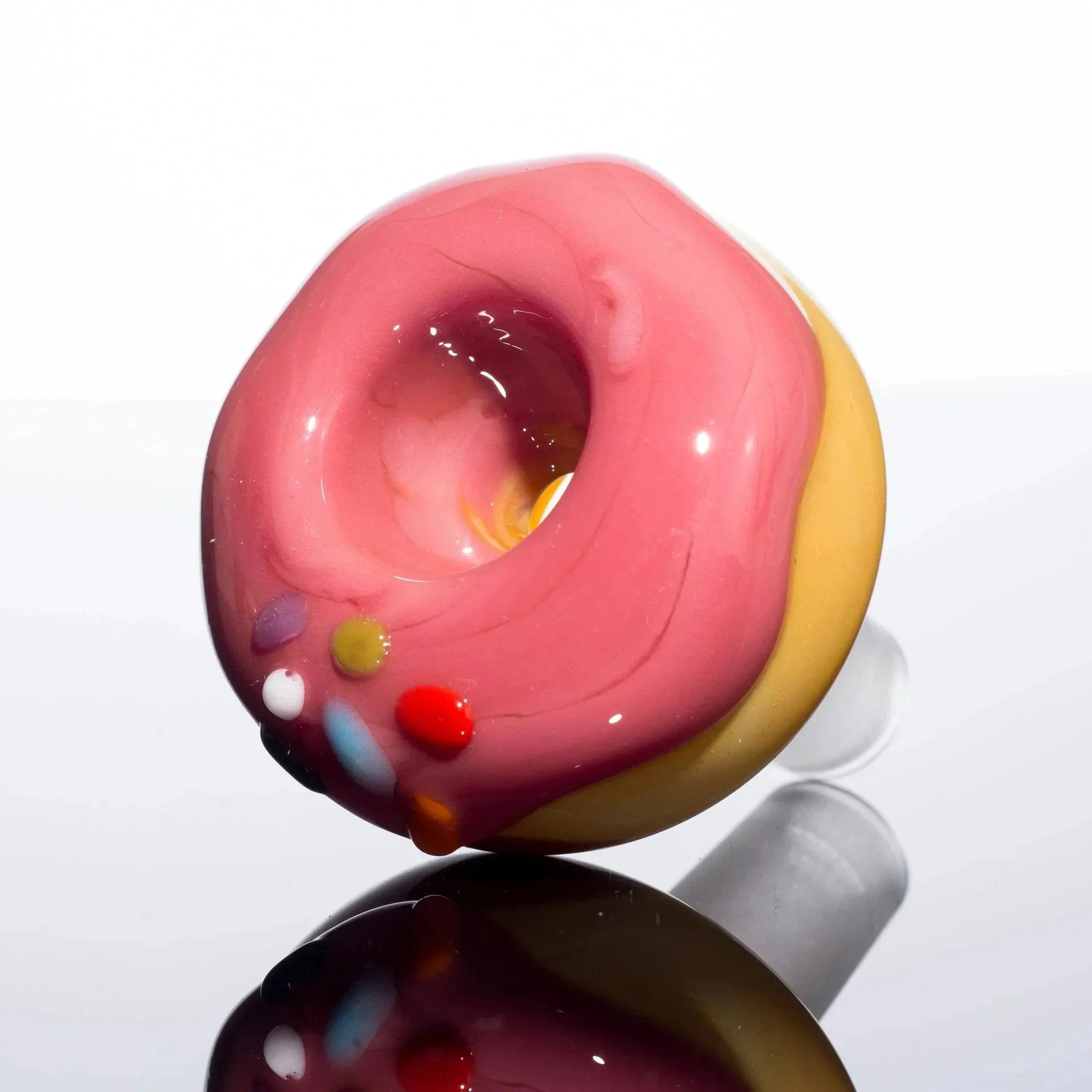 KGB Glass - Strawberry Frosted 14mm Donut Slide - Image 2