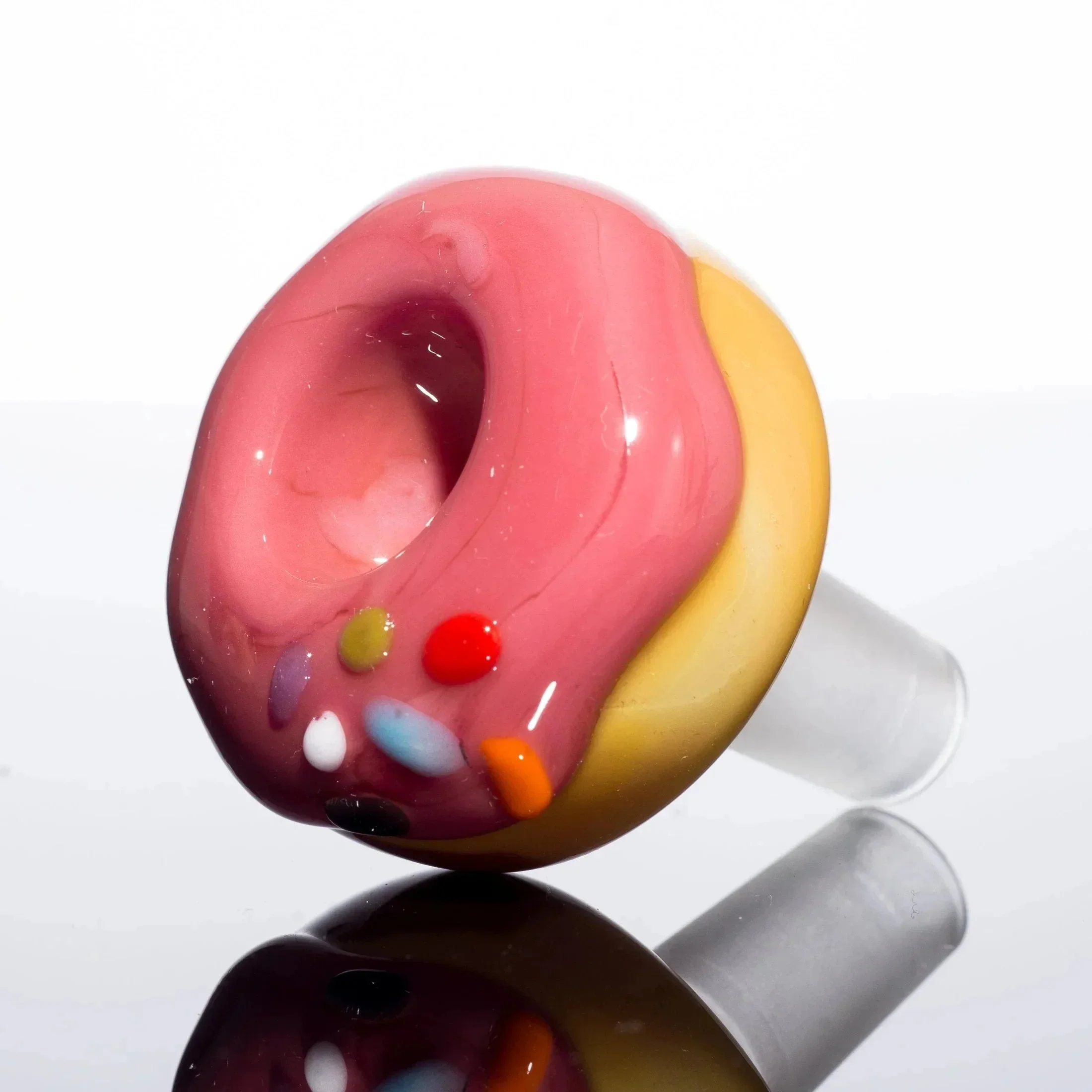 KGB Glass - Strawberry Frosted 14mm Donut Slide - Image 3