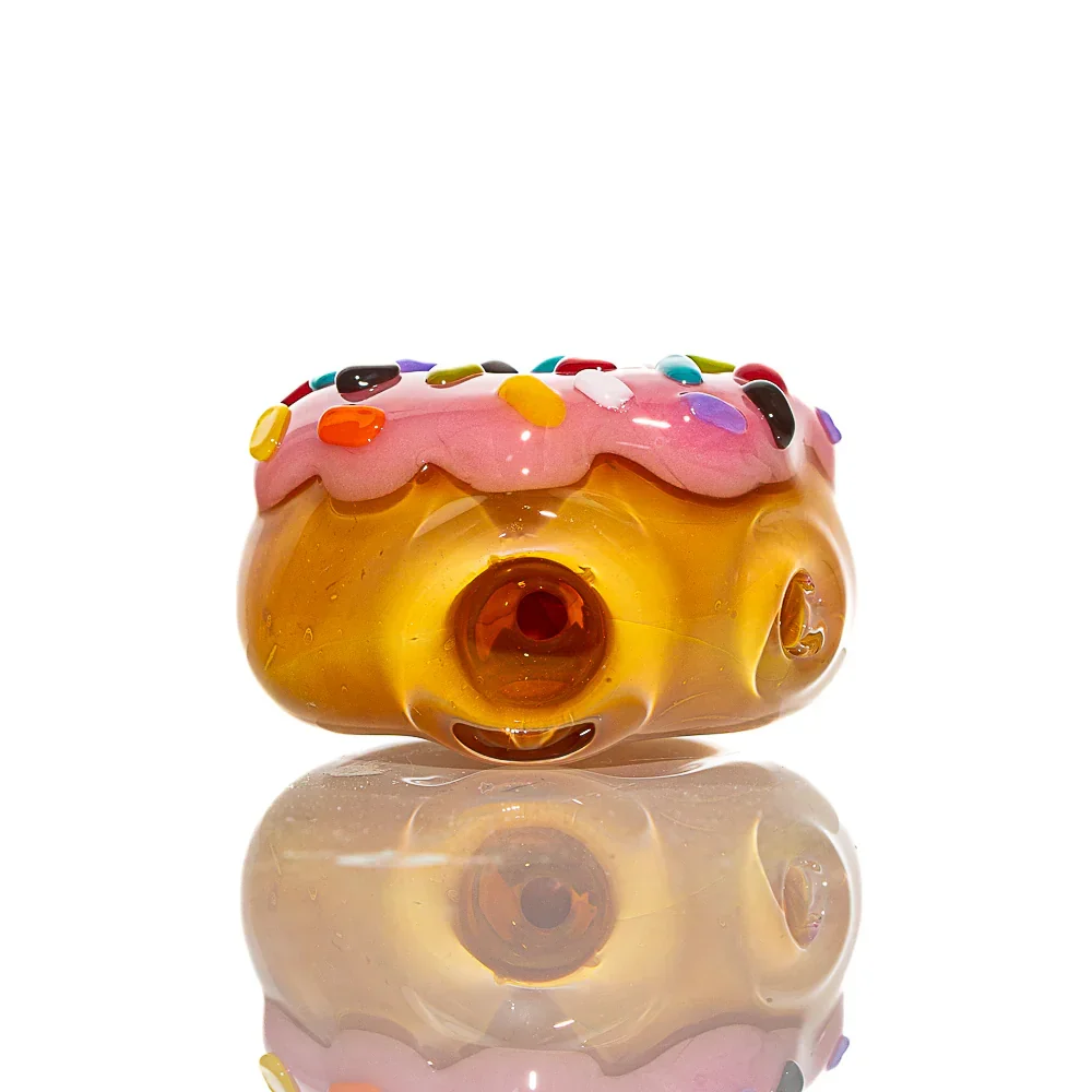 KGB Glass - Strawberry Frosted Sprinkle Mini Donut Dry Pipe - Image 3