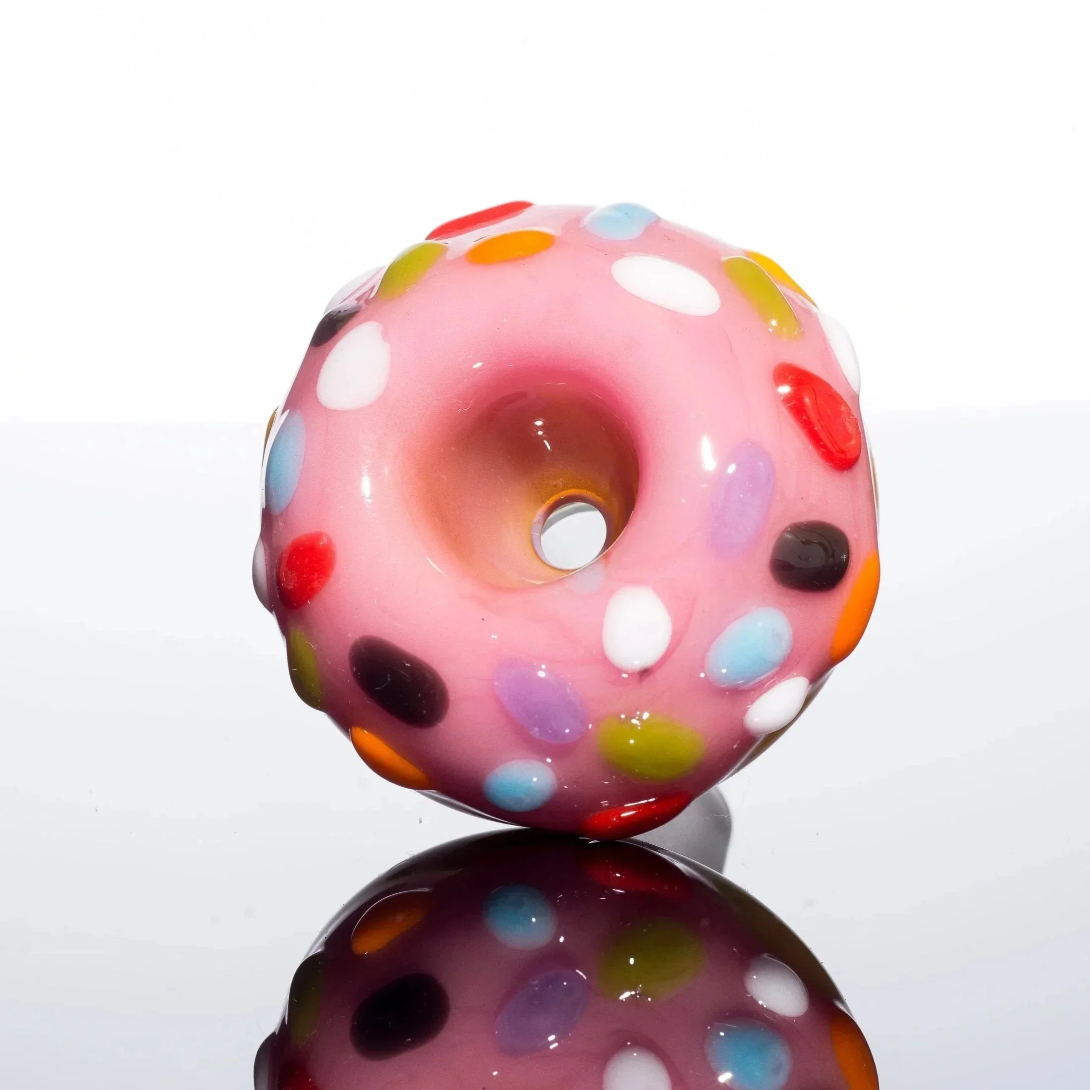 KGB Glass - Strawberry Frosted Sprinkles 14mm Donut Slide - Image 3