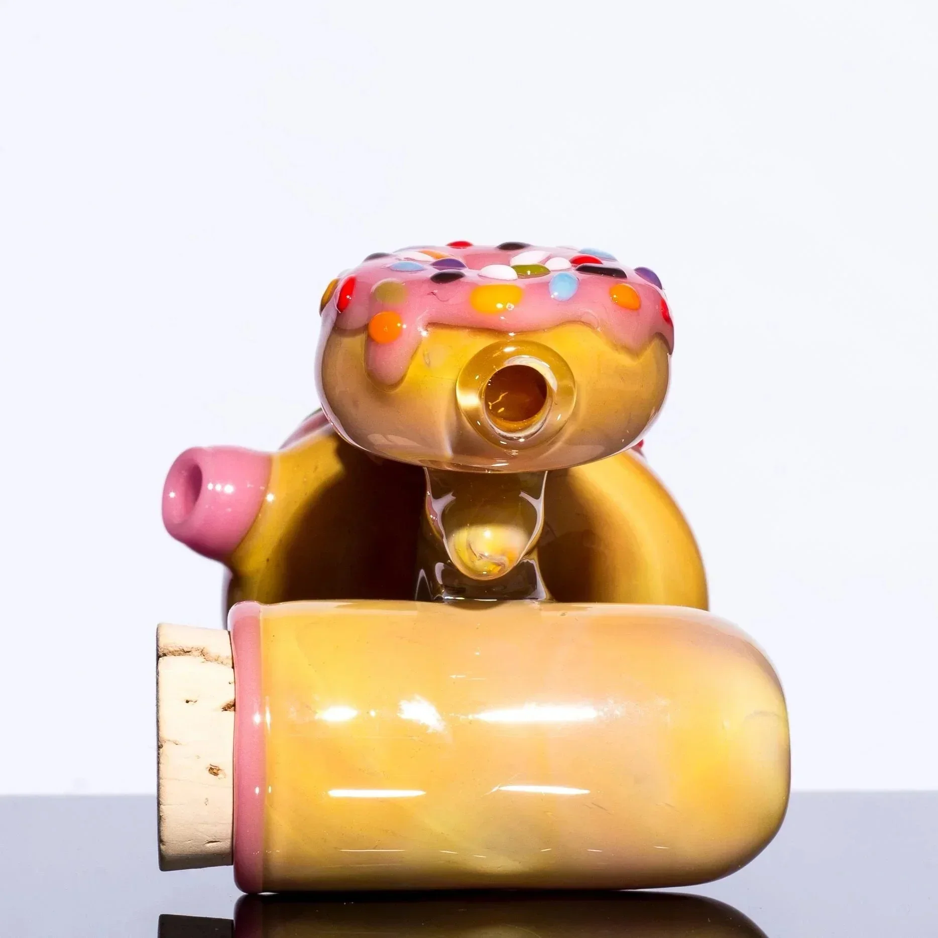 KGB Glass - Strawberry Frosted Sprinkles Donut Jar Lock - Image 7