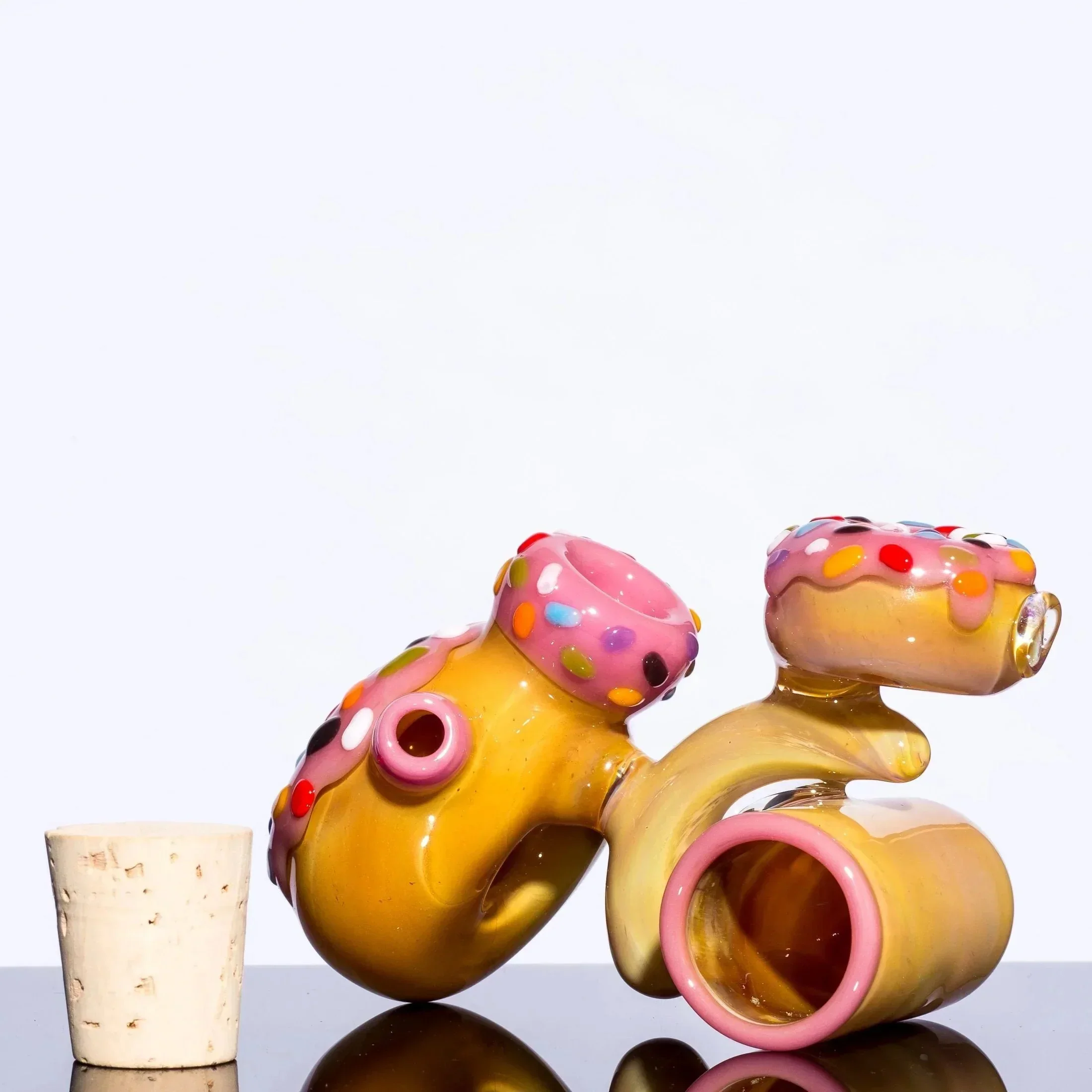 KGB Glass - Strawberry Frosted Sprinkles Donut Jar Lock - Image 8