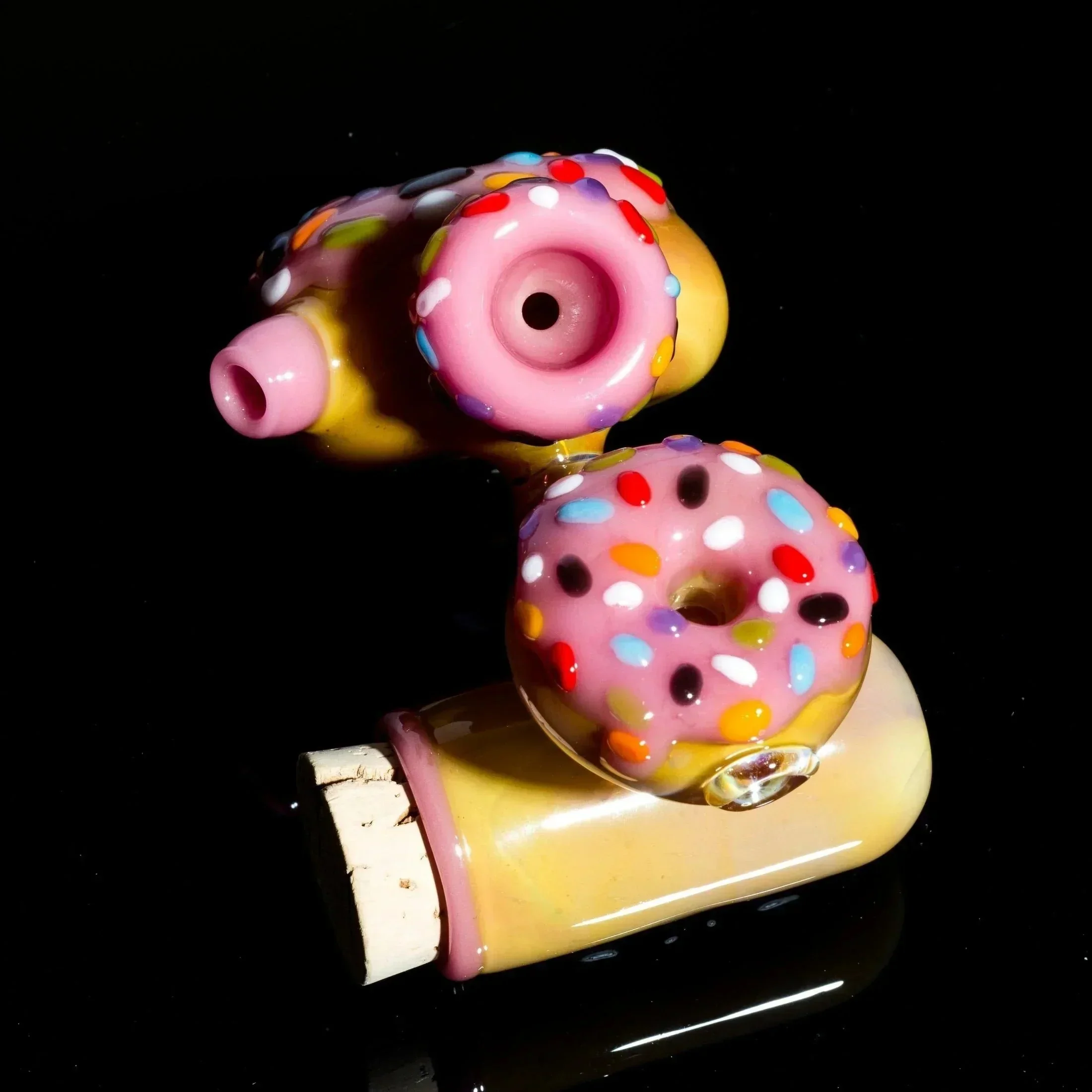 KGB Glass - Strawberry Frosted Sprinkles Donut Jar Lock - Image 9