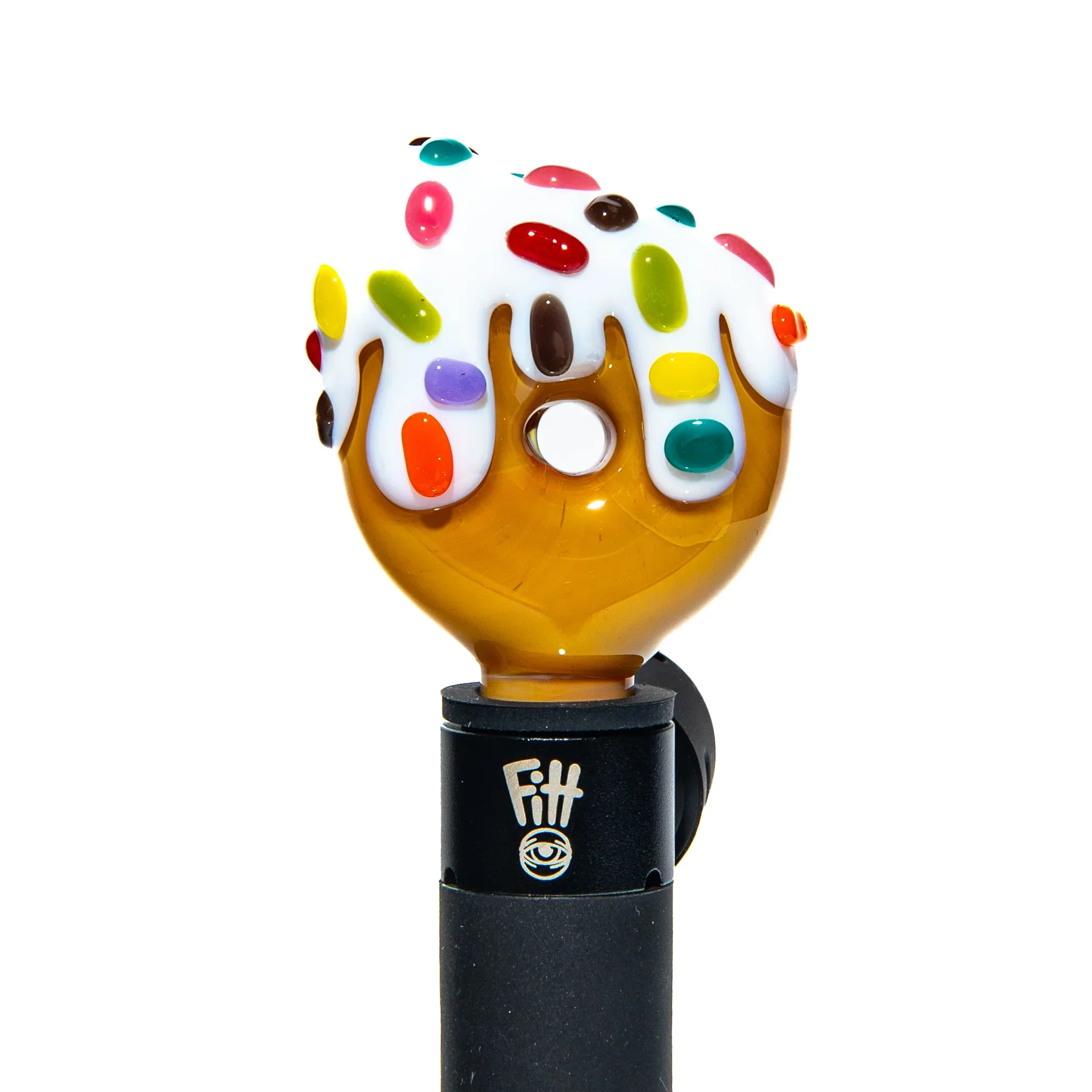 KGB Glass - Vanilla Drip & Rainbow Sprinkles Donut Pivot Mouthpiece