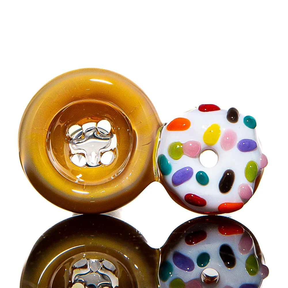 KGB Glass - Vanilla Frosted Sprinkle 14mm Donut Tube - Image 5