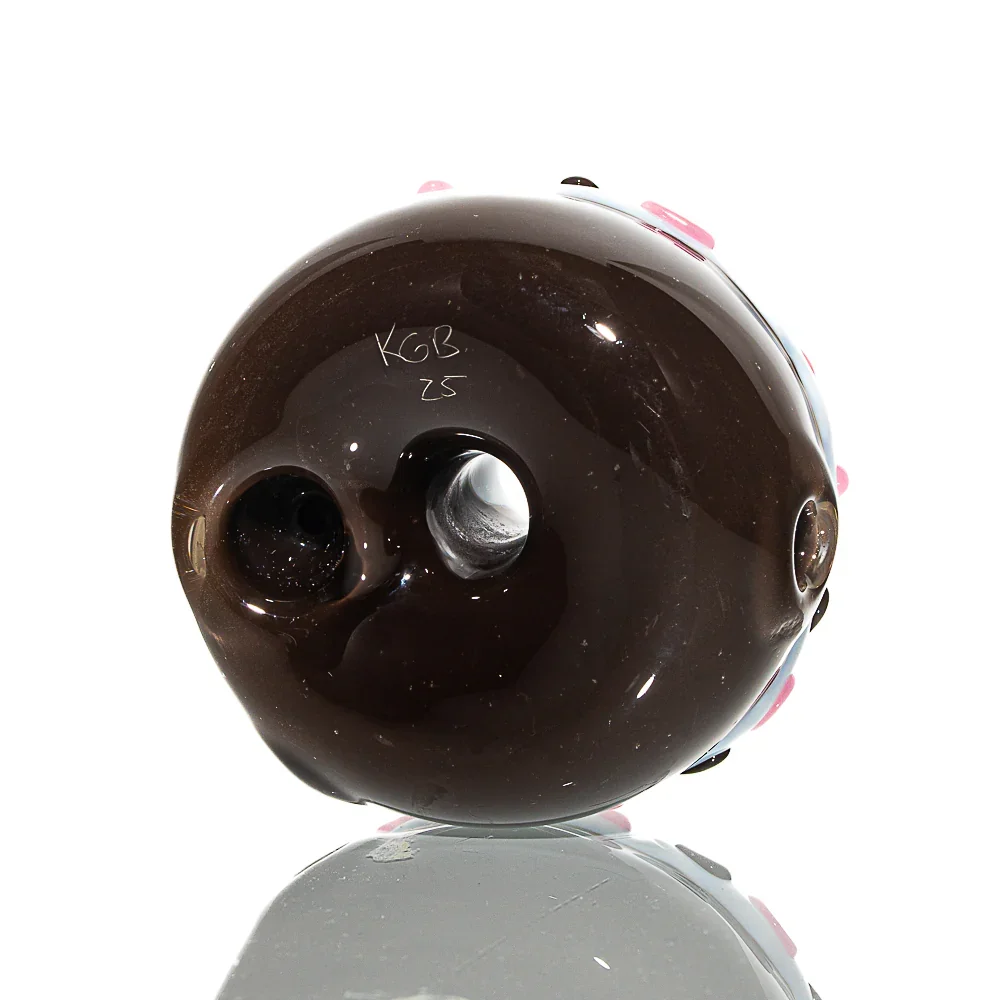 KGB Glass - Vanilla Frosted Sprinkle Large Chocolate Donut Dry Pipe - Image 2
