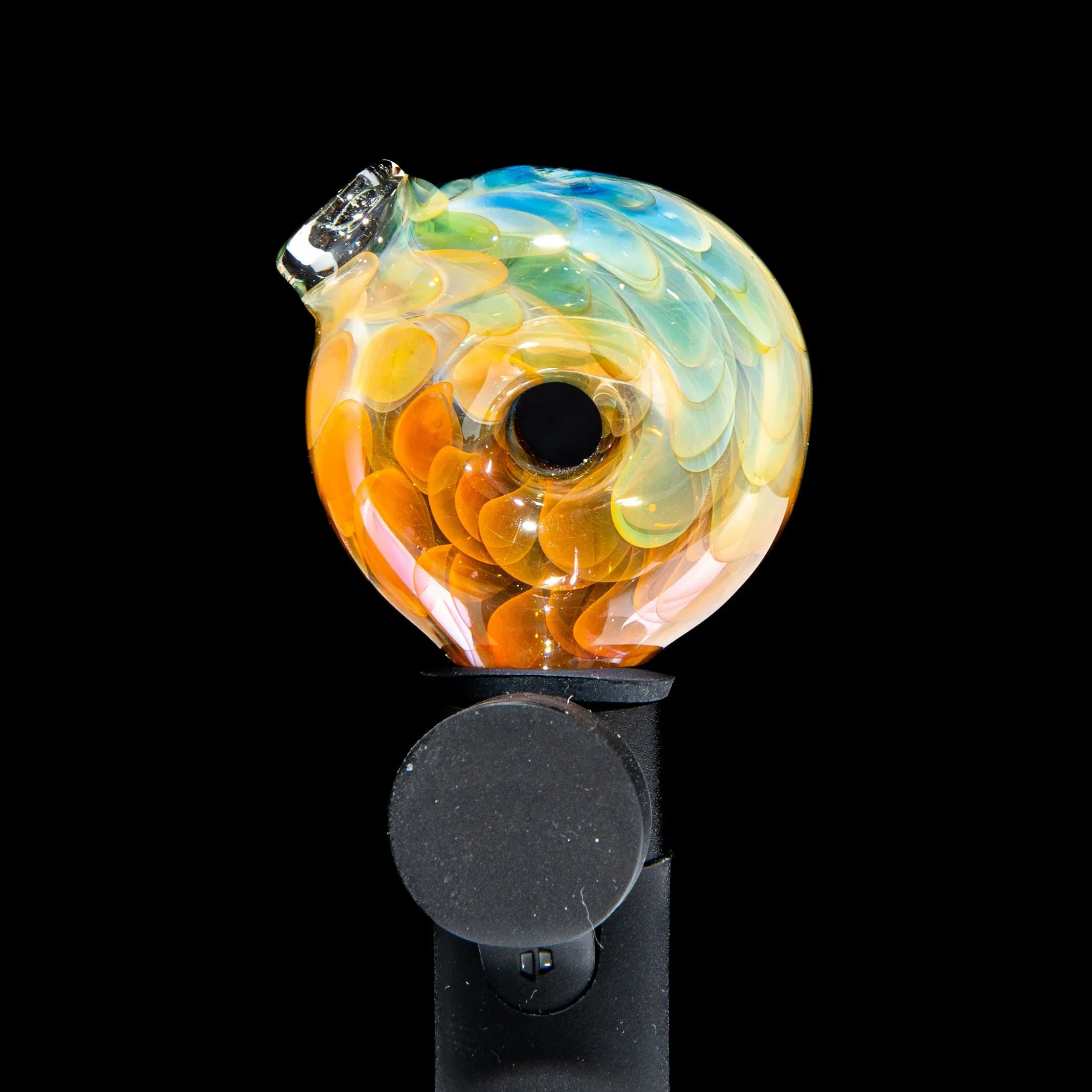 KGB Glass x Sarah Marblesbee - Chocolate & Vanilla Drizzle Fumed Donut Pivot Mouthpiece - Image 2