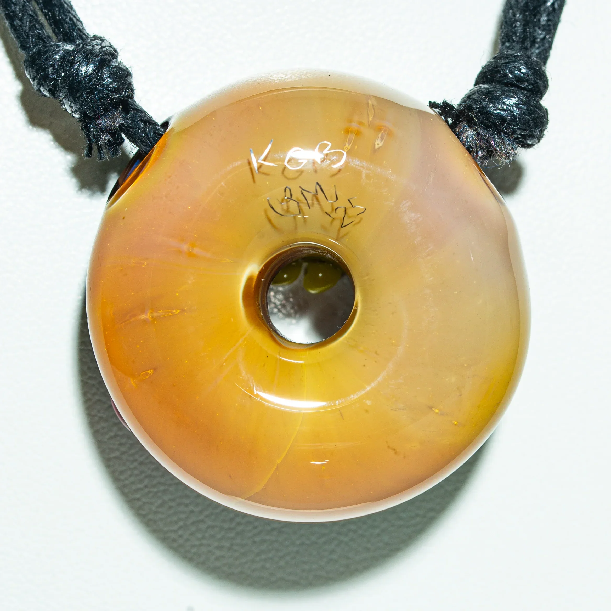 KGB Glass x Sarah Marblesbee - Dancing Bears Donut Pendant - Image 2