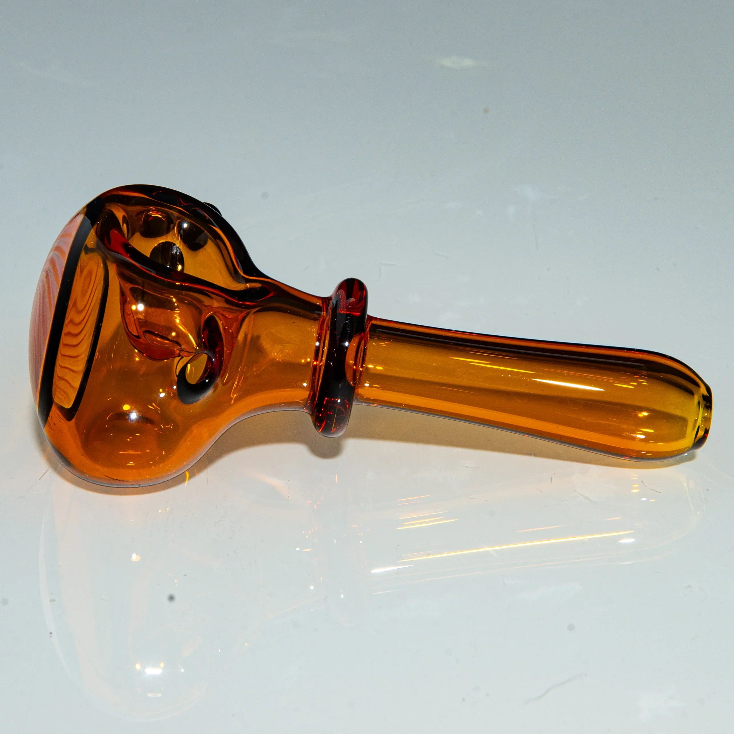 Kyle White Glass - Amber & Black Dot Portal Spoon - Image 2