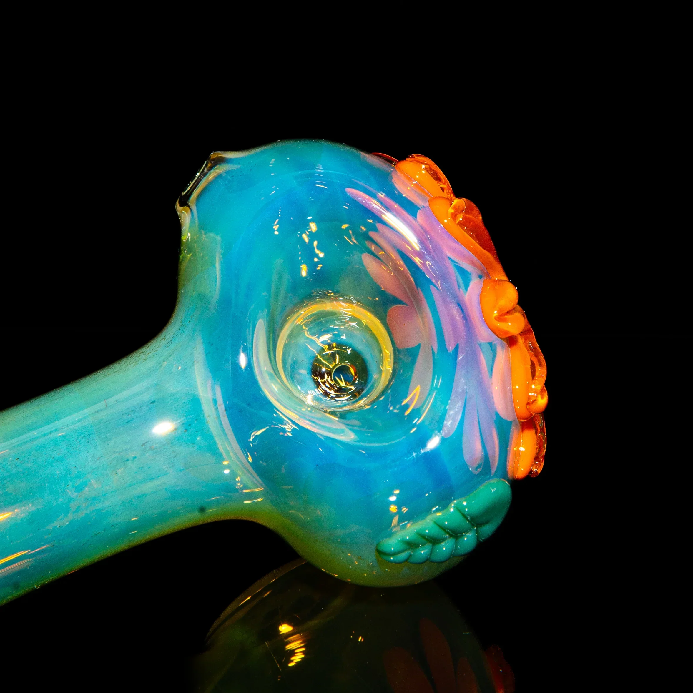 Kyle White Glass - Orange Wild Flower Fume Spoon - Image 3