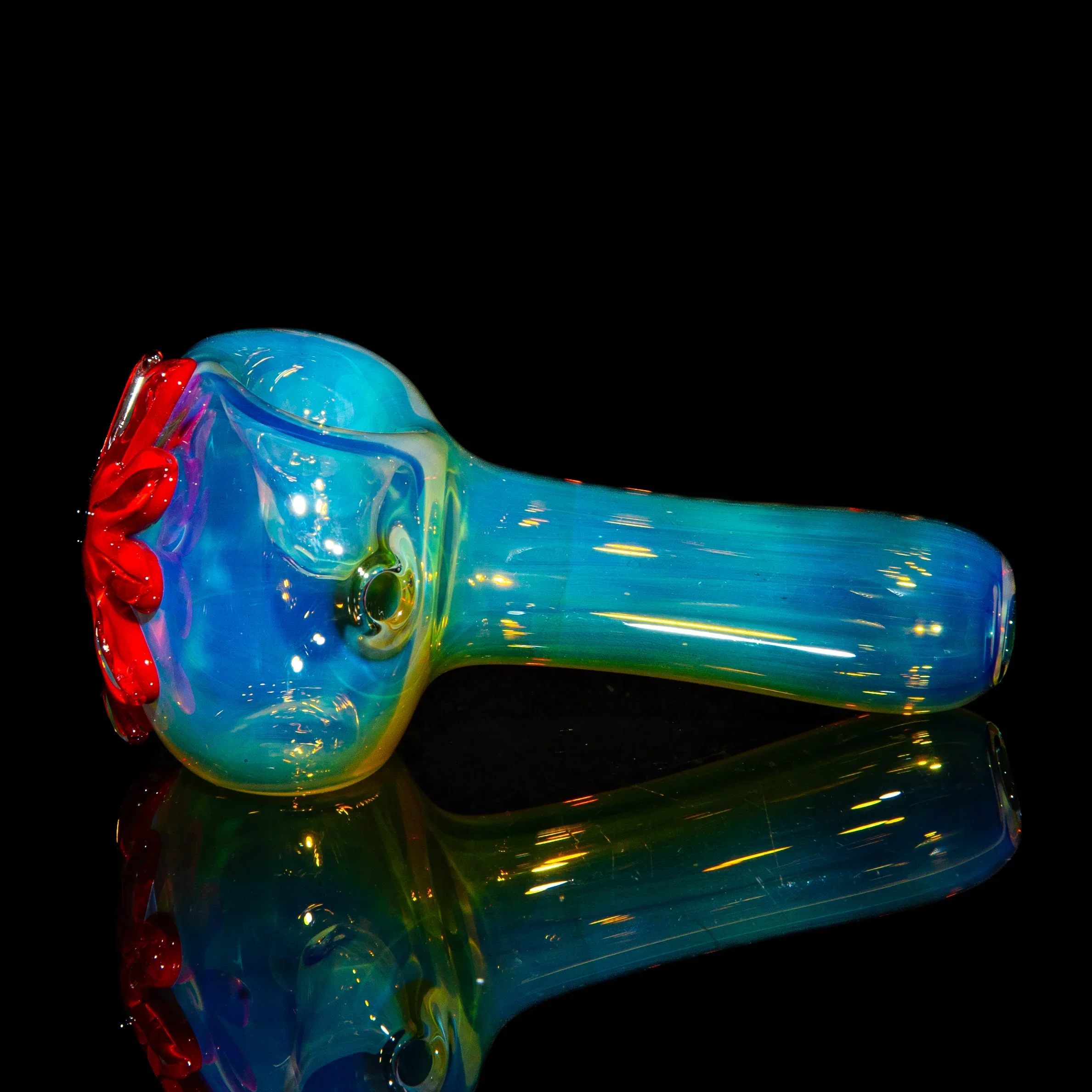 Kyle White Glass - Red Wild Flower Fume Spoon - Image 2