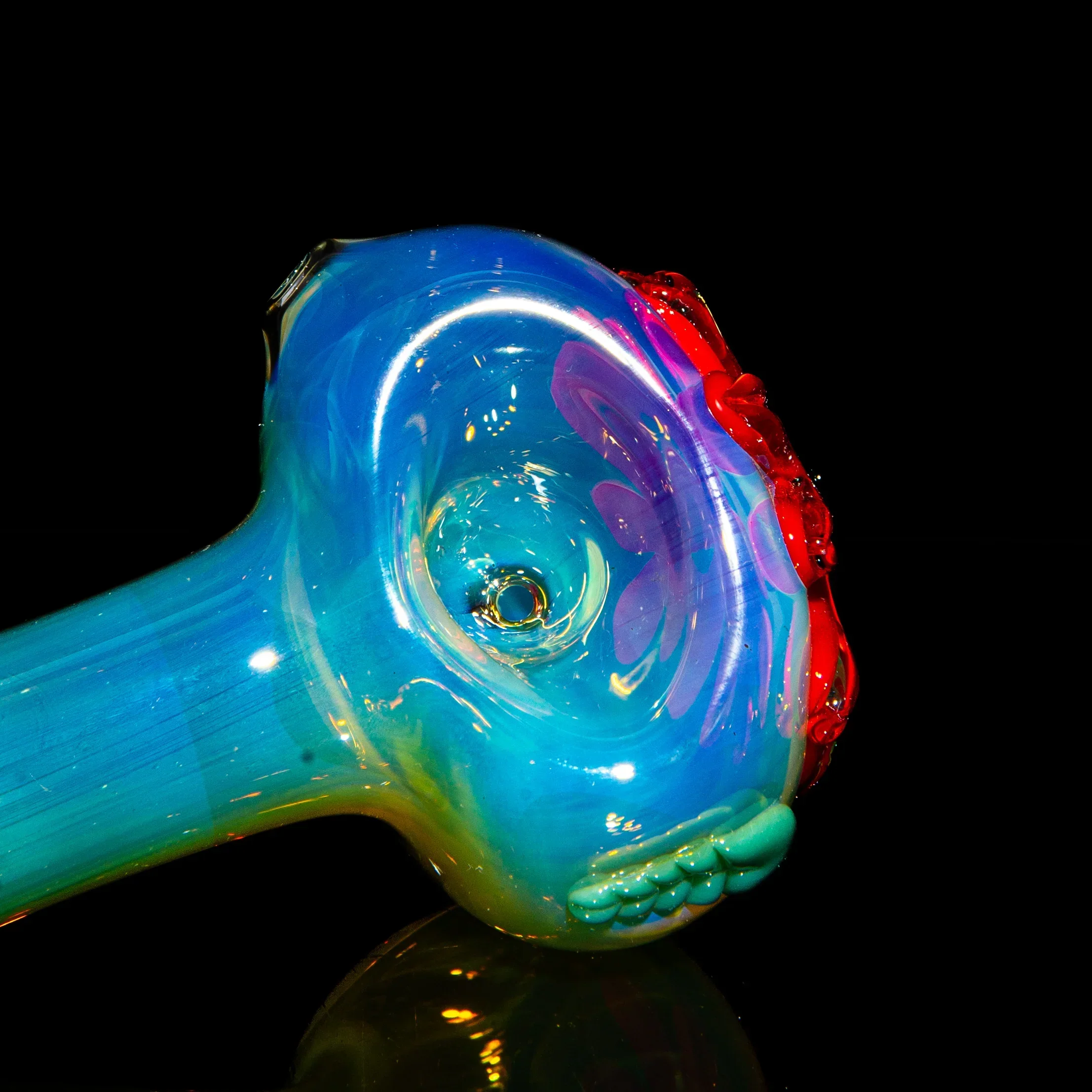 Kyle White Glass - Red Wild Flower Fume Spoon - Image 3