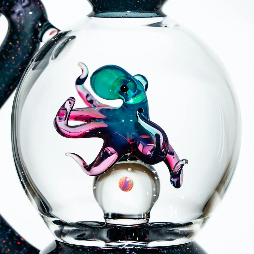 Liz Wright - Jet Black Crushed Opal, Metaterrania & Gold Ruby Aquarium Blooper - Image 4