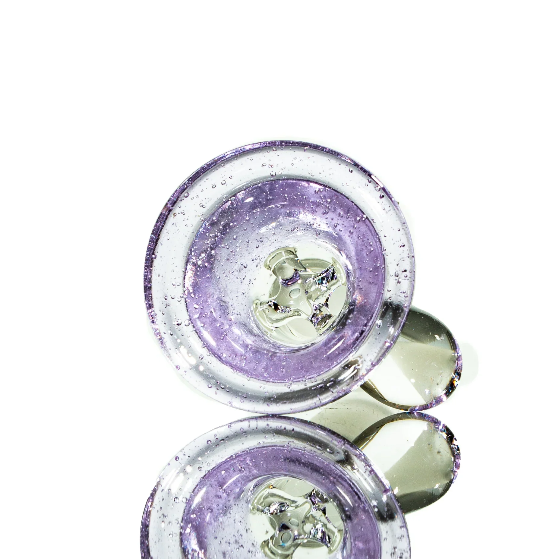 Llerandi Glass - Pink Lollipop Four Hole 14mm Slide - Image 2