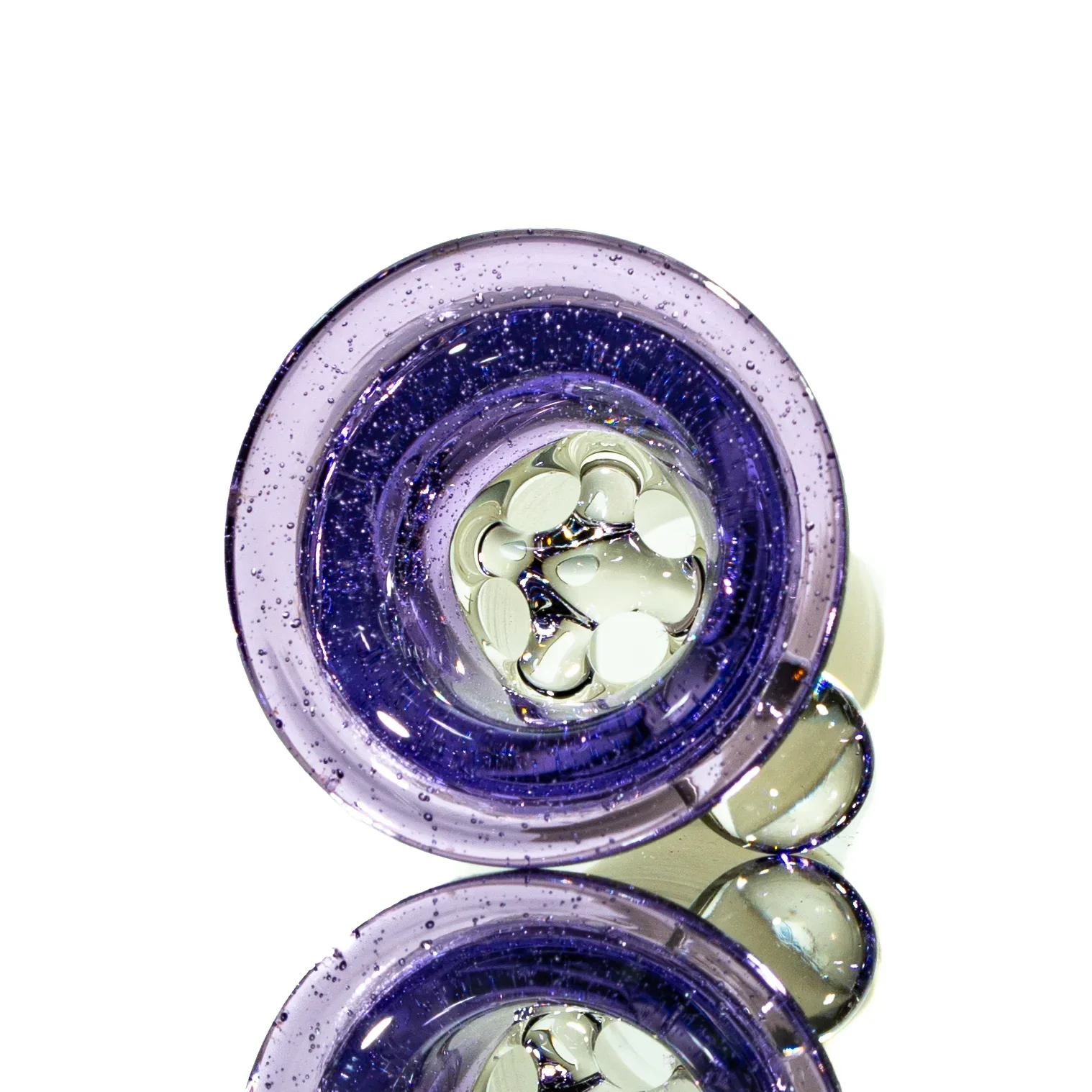 Llerandi Glass - Purple Lollipop Four Hole 18mm Slide - Image 2