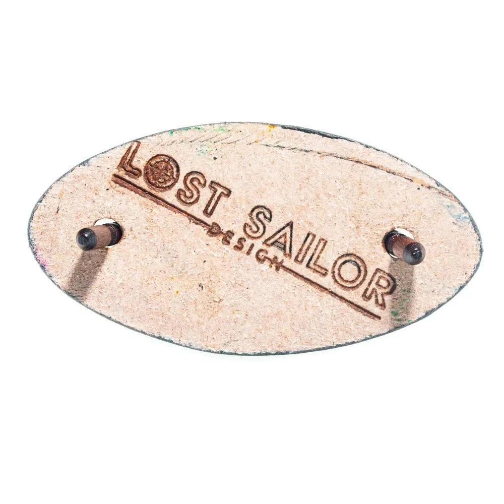 Lost Sailor Leather - Rainbow Stealie Heady Leather Barrette - Image 2
