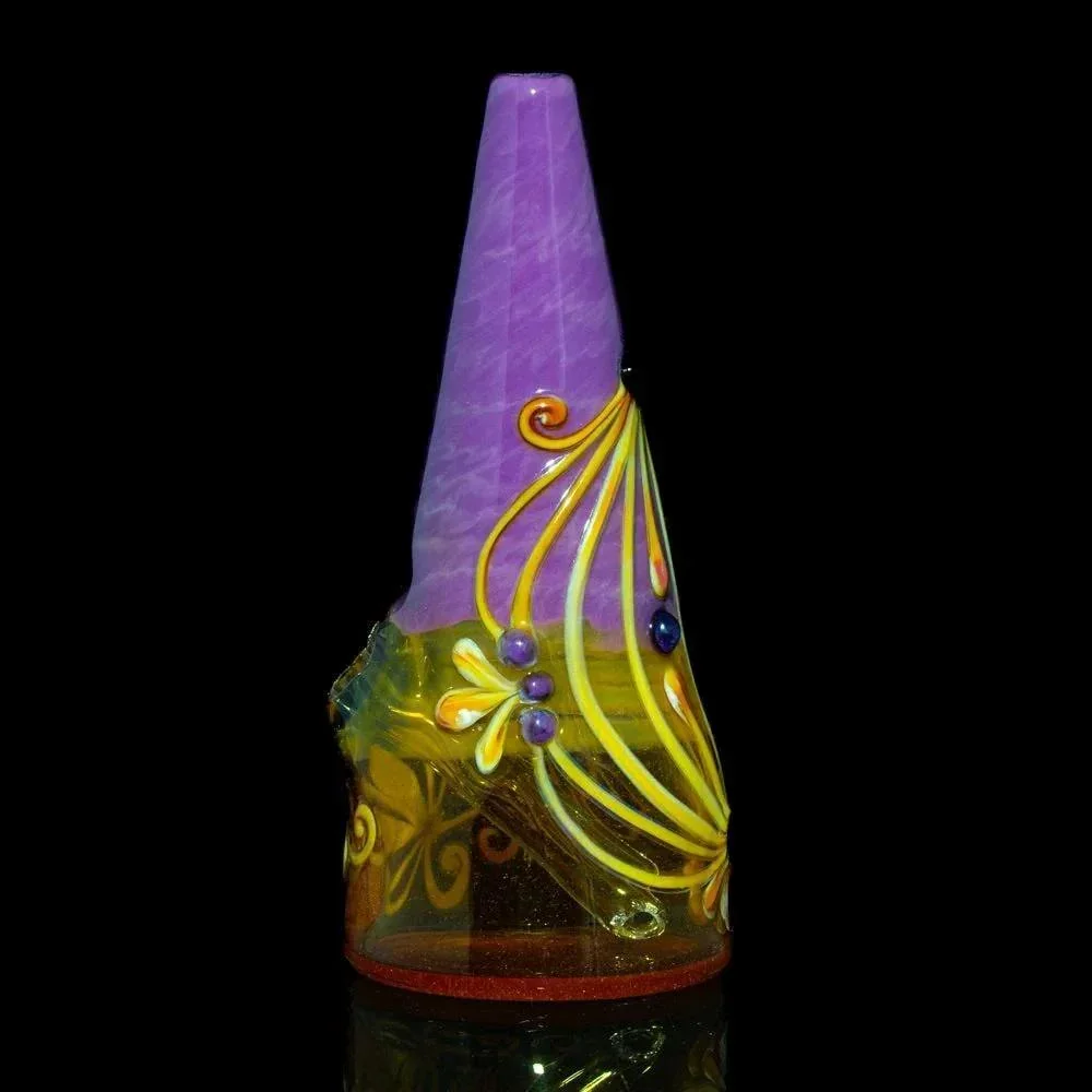 Lyric Glass - Violet & Orange Flower Rig - Image 3