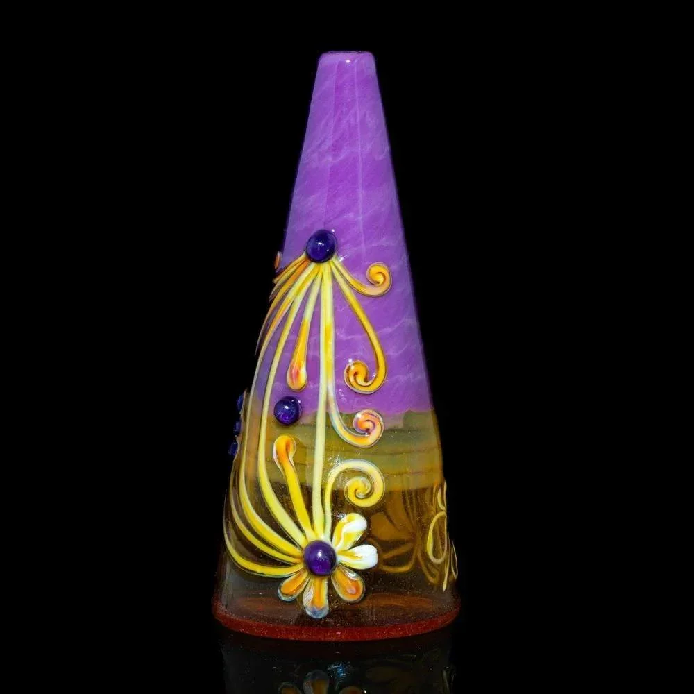 Lyric Glass - Violet & Orange Flower Rig - Image 4