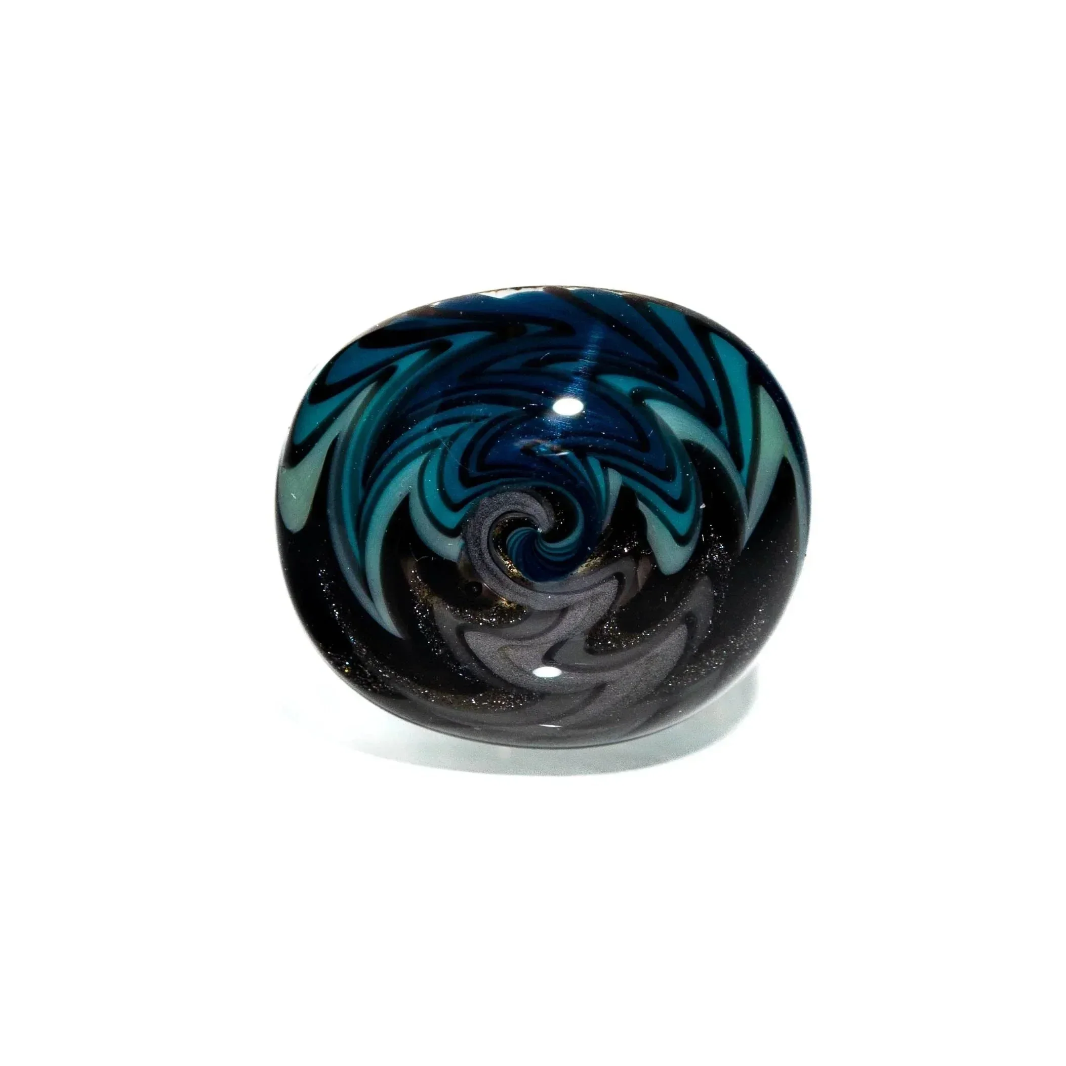 Marni Schnapper - Black, Blue & Steel Wool Wig Wag Ring / Size 4 - Image 3