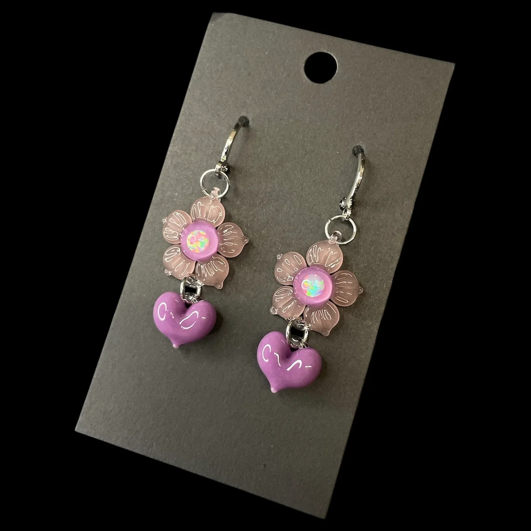 Mars Glassworks - Heart Earrings A - Image 2