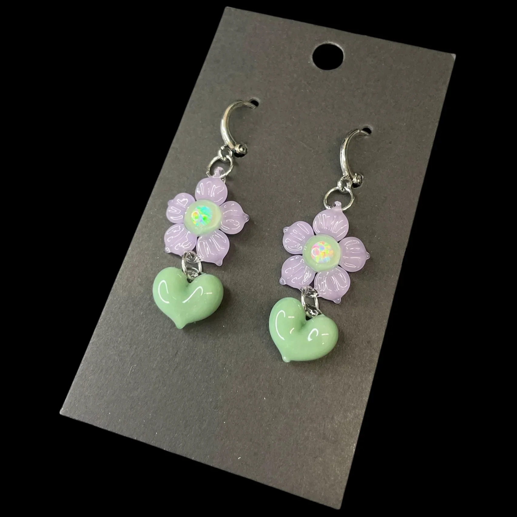 Mars Glassworks - Heart Earrings B - Image 2