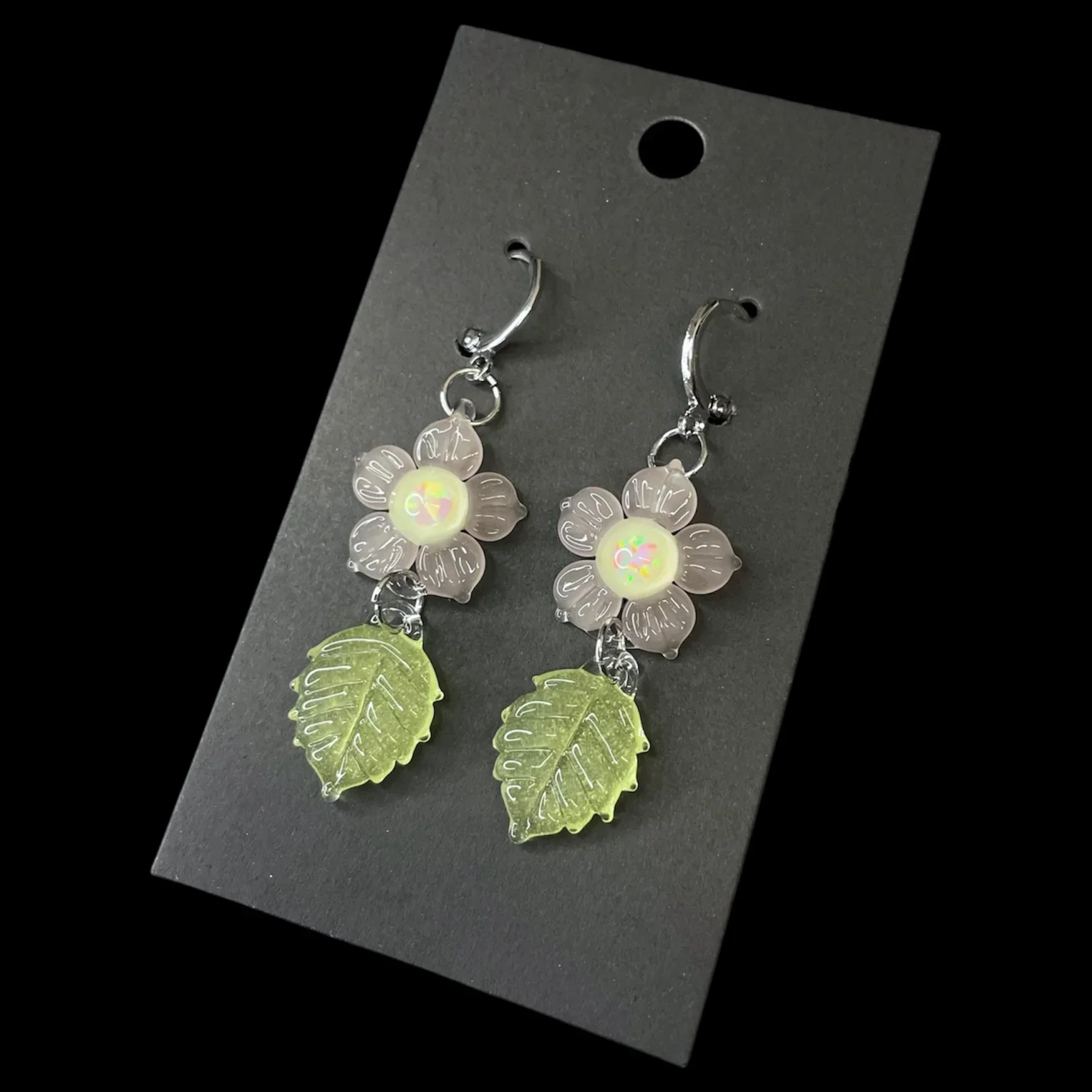 Mars Glassworks - Leaf Earrings A - Image 2