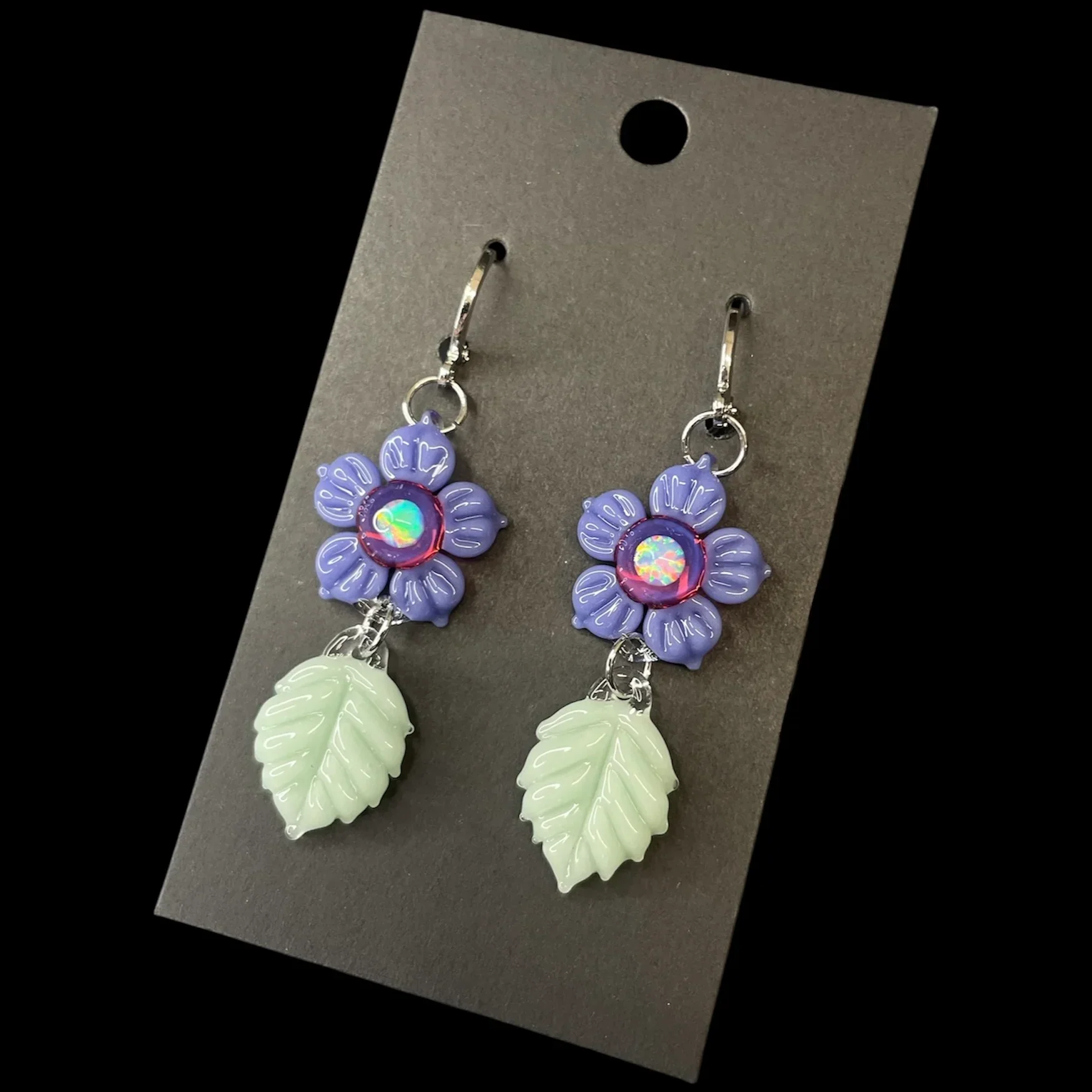 Mars Glassworks - Leaf Earrings B - Image 2