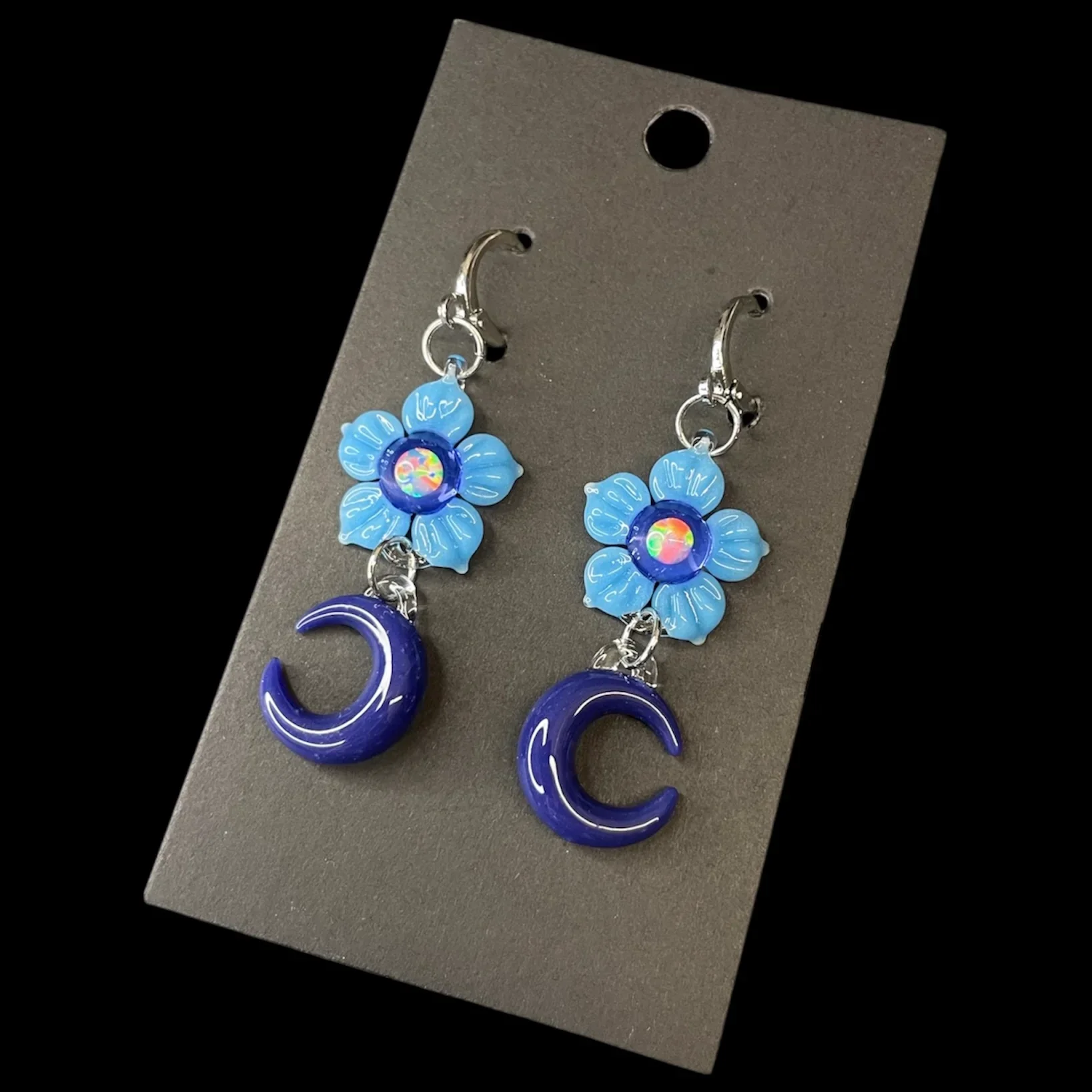 Mars Glassworks - Moon Earrings A - Image 2