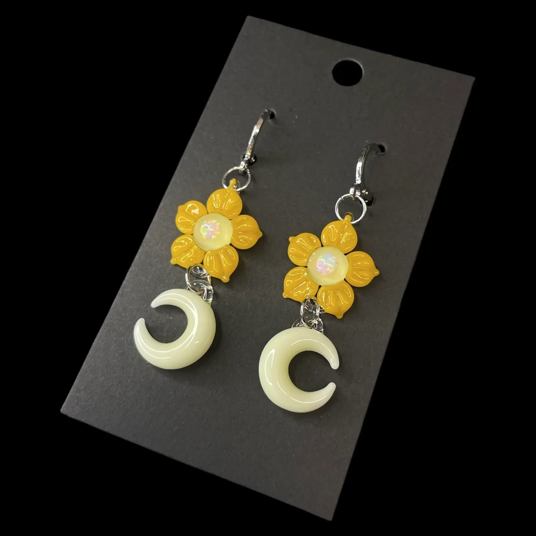 Mars Glassworks - Moon Earrings B - Image 2